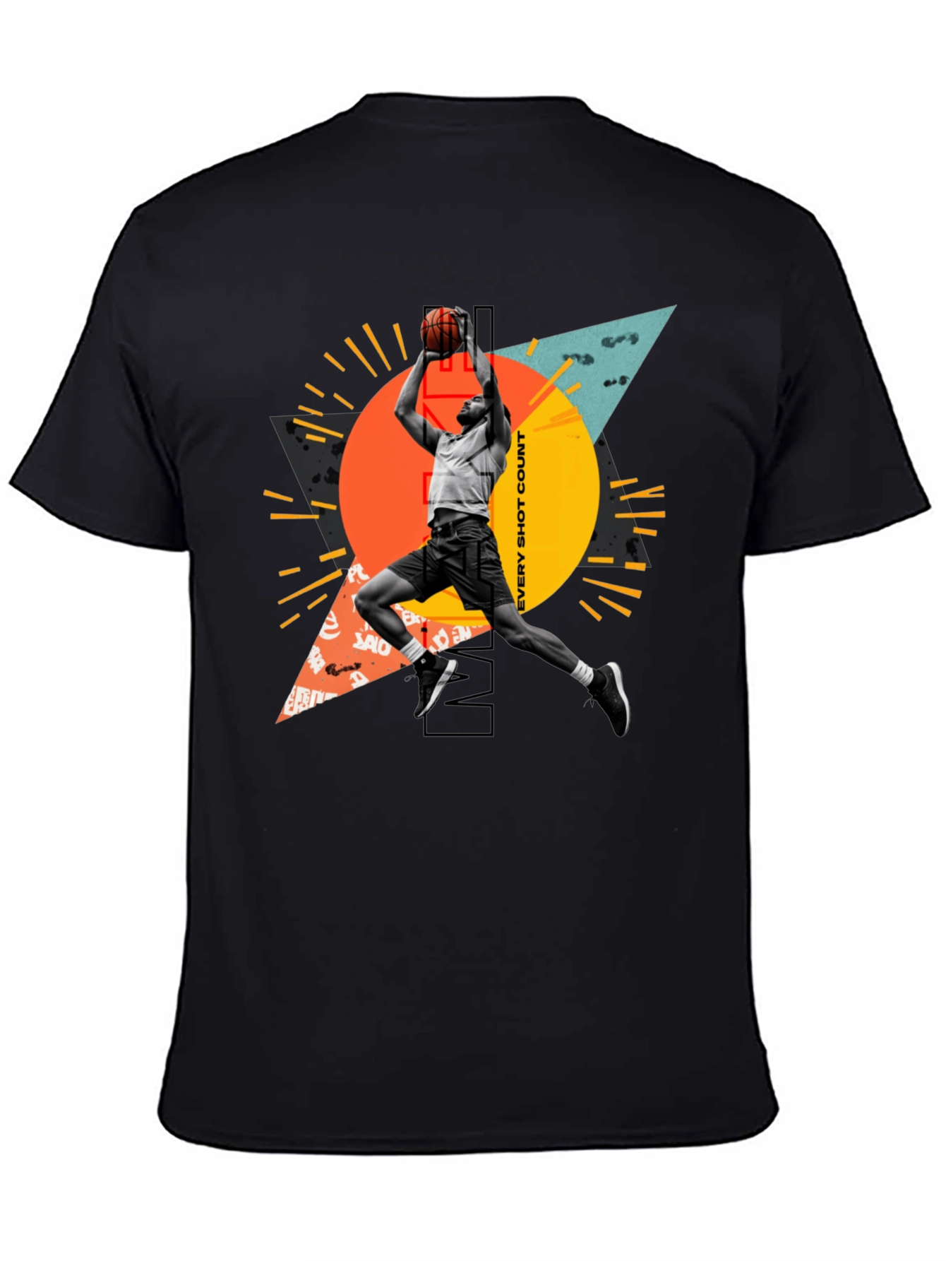 Basketball Player Graphic T-Shirt - Every Shot Counts - 4