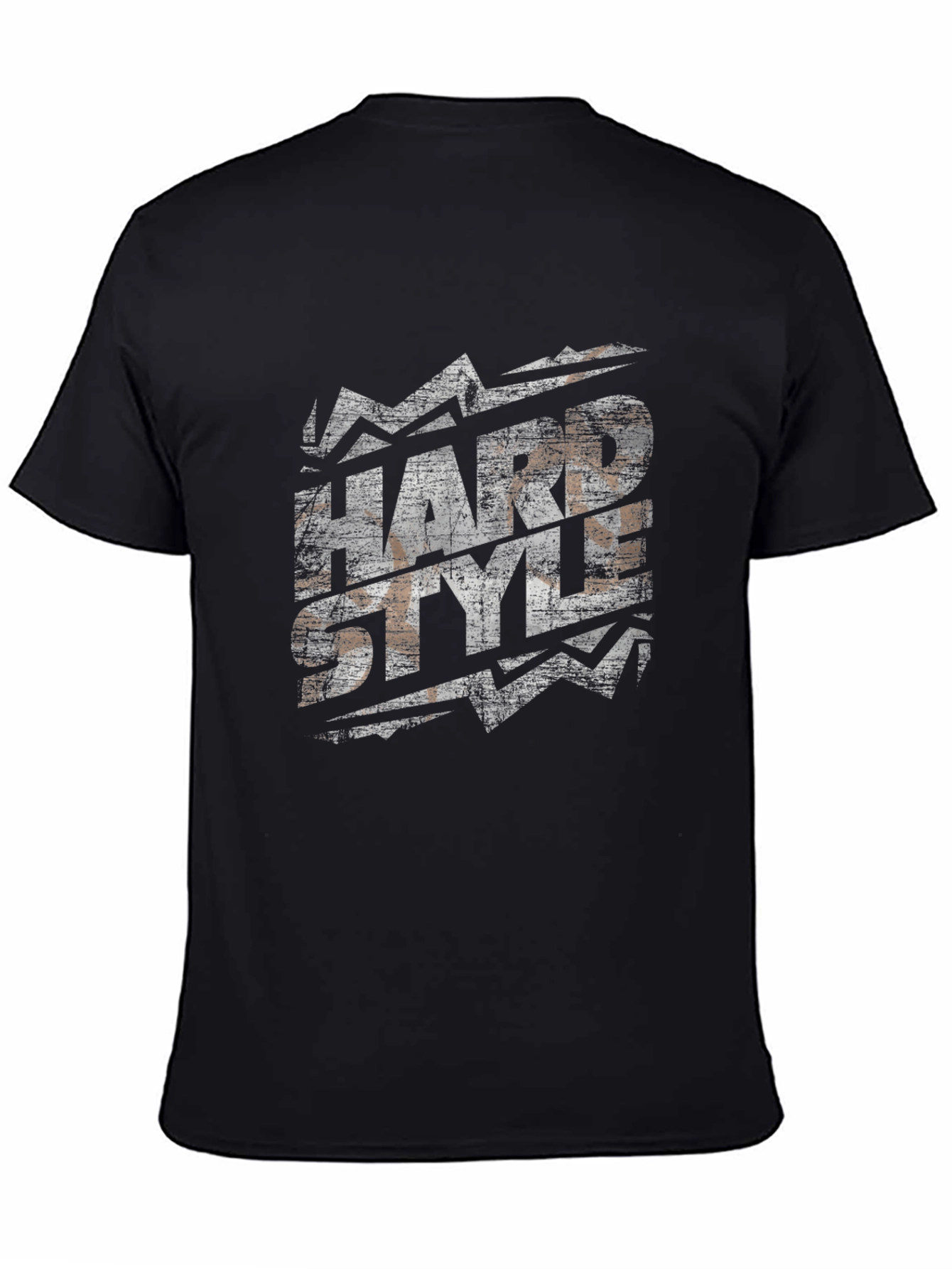 Black Hardstyle Graphic Print T-Shirt - Black Cotton Blend view 4