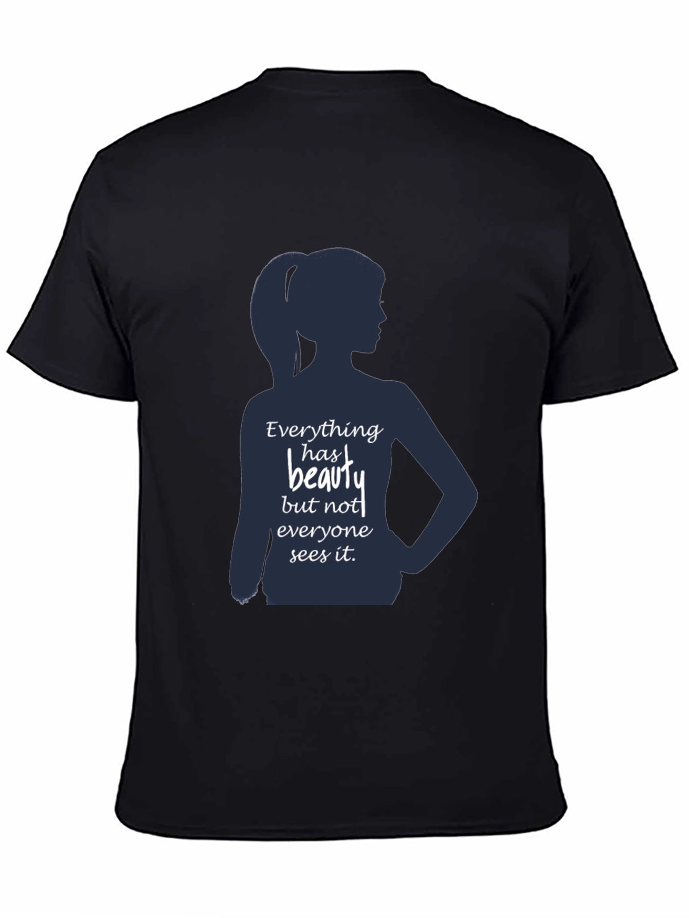 Black Beauty Silhouette Graphic T-Shirt - Inspirational Design view 4