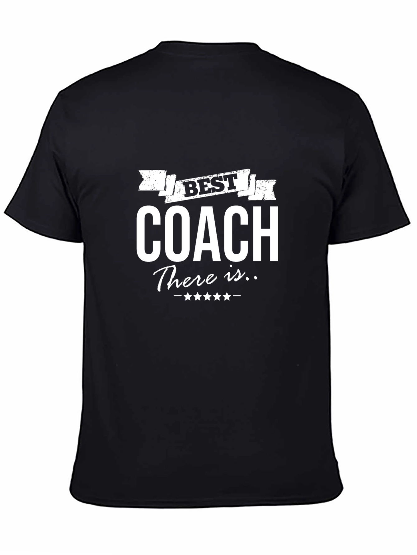 Black Best Coach T-Shirt - Black Cotton Tee for Coaches view 4