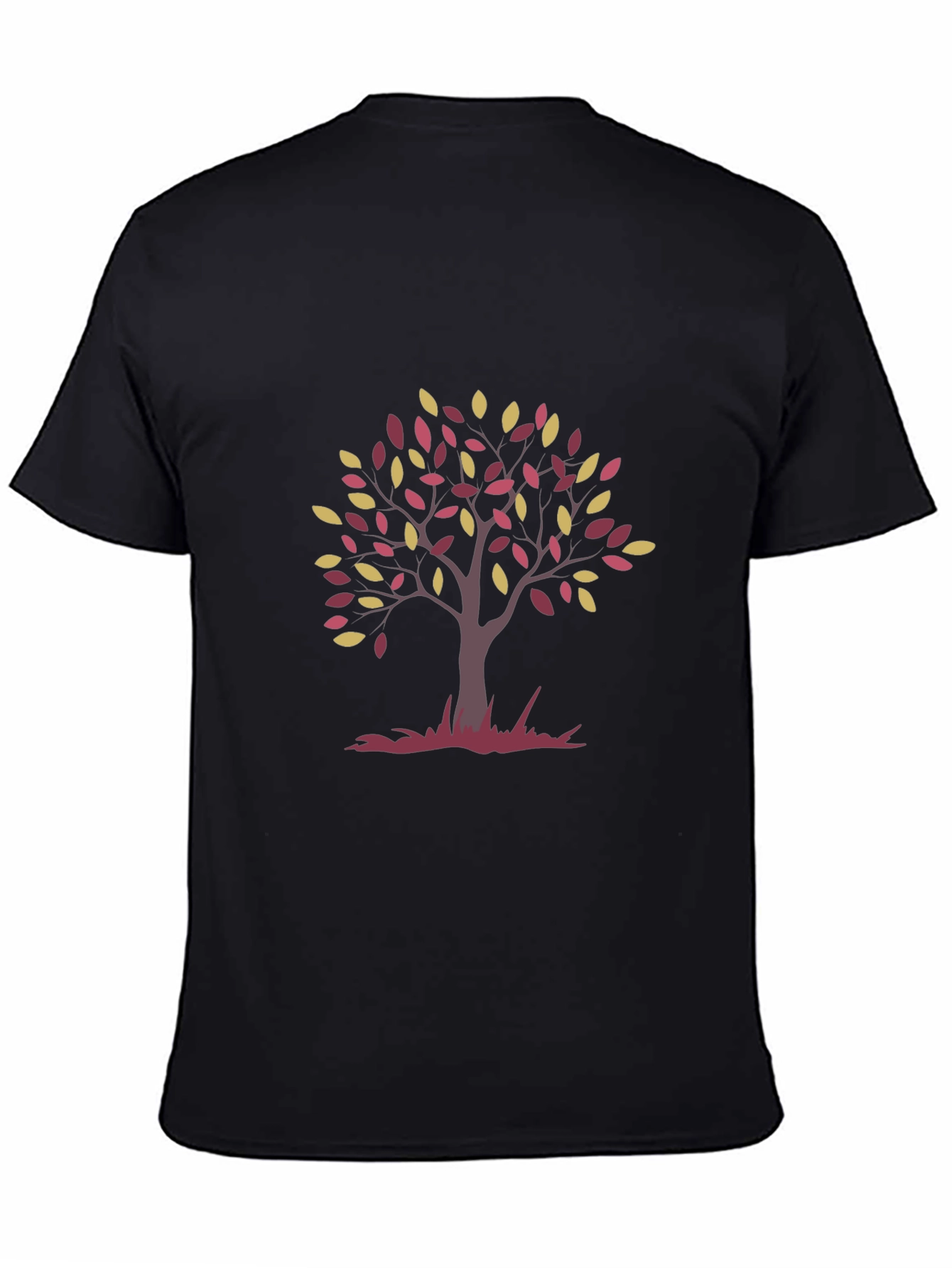 Black Nature Tree Graphic Tee - Casual Black T-Shirt view 4