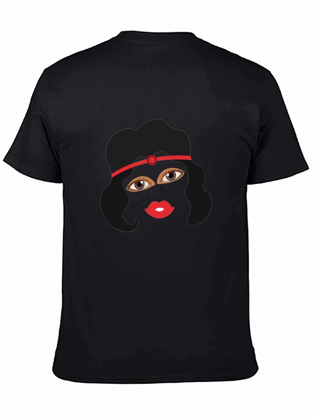 Black Ninja Girl Graphic Tee - Black Cotton T-Shirt view 4