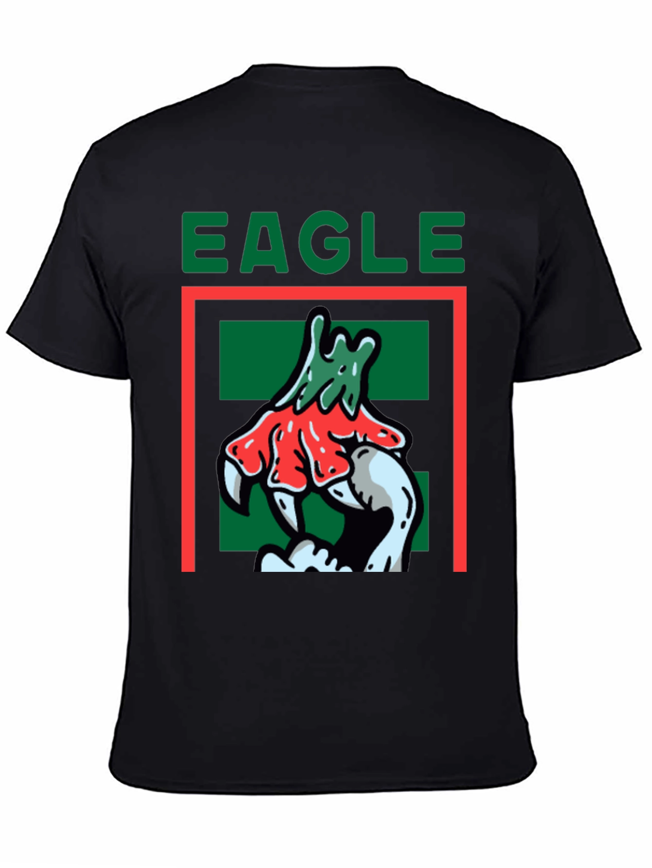 Black Eagle Graphic Print Black T-Shirt view 4