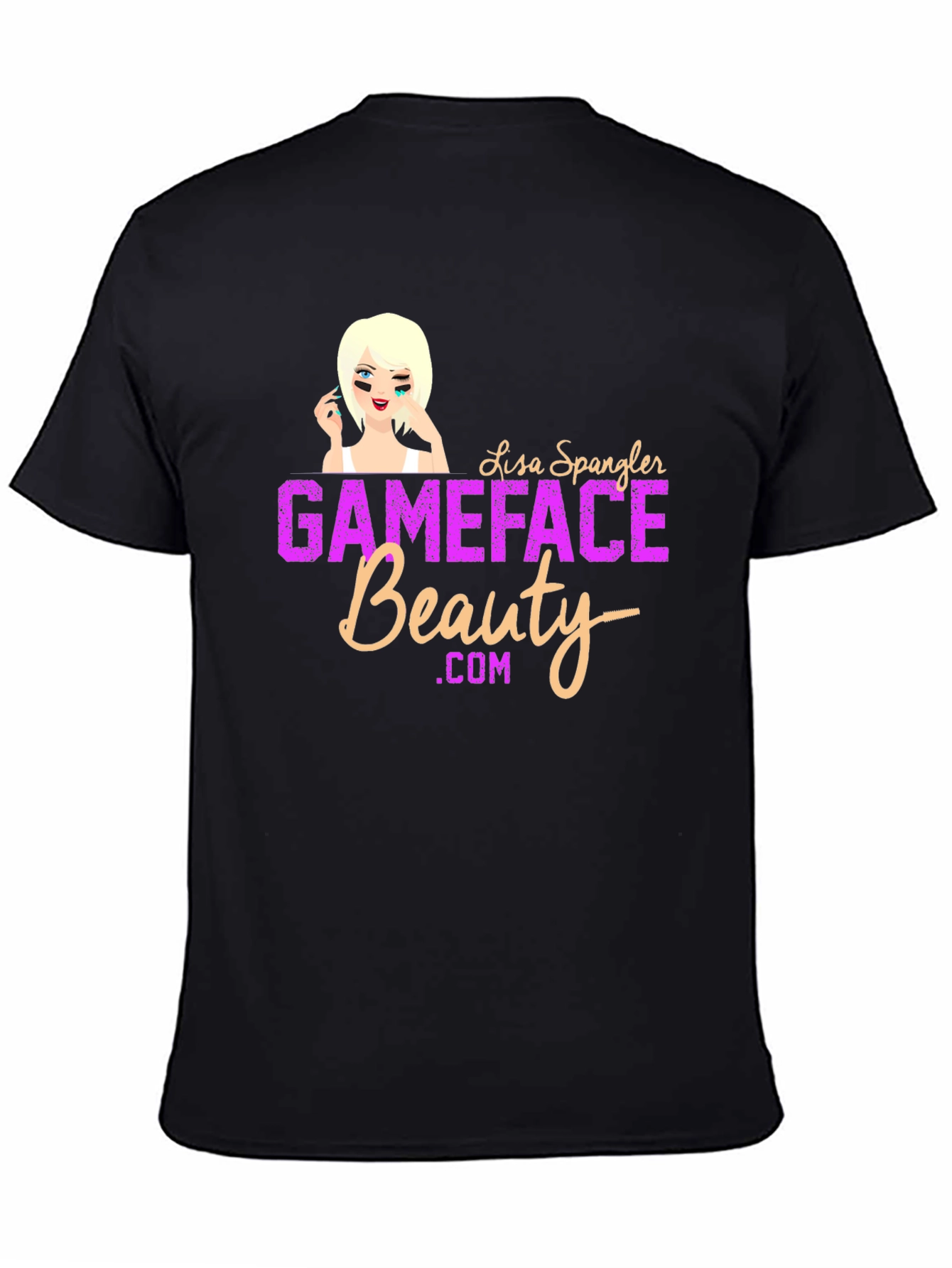 Black GameFace Beauty T-Shirt - Black, Graphic Tee view 4