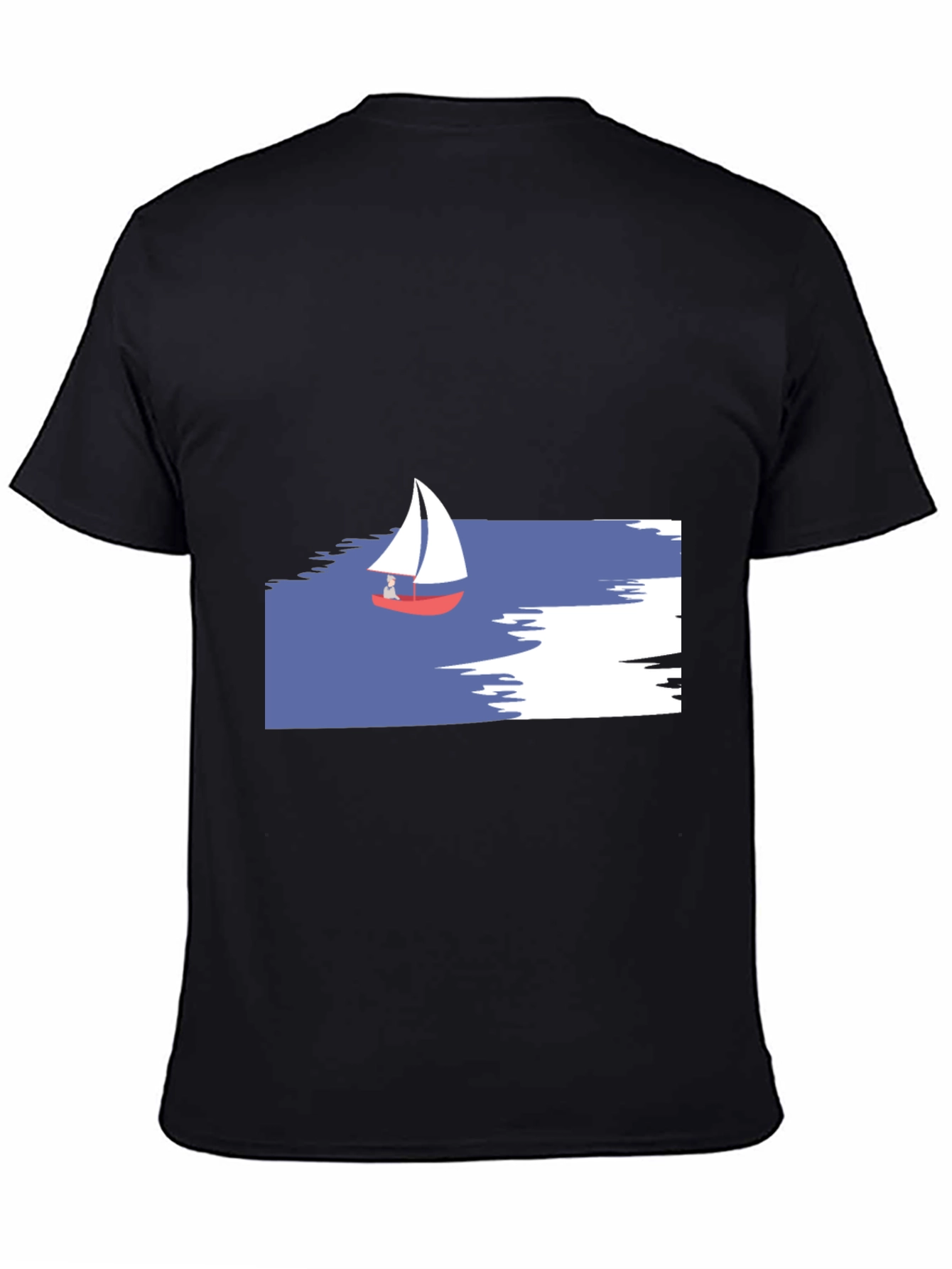 Black Sailboat Graphic T-Shirt - Black view 4