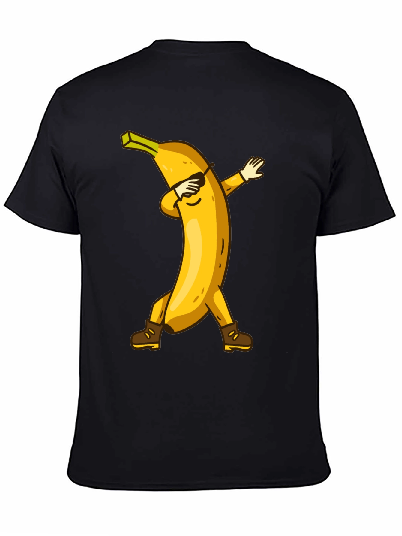 Black Dabbing Banana Graphic Tee - Fun Trendy Shirt view 4