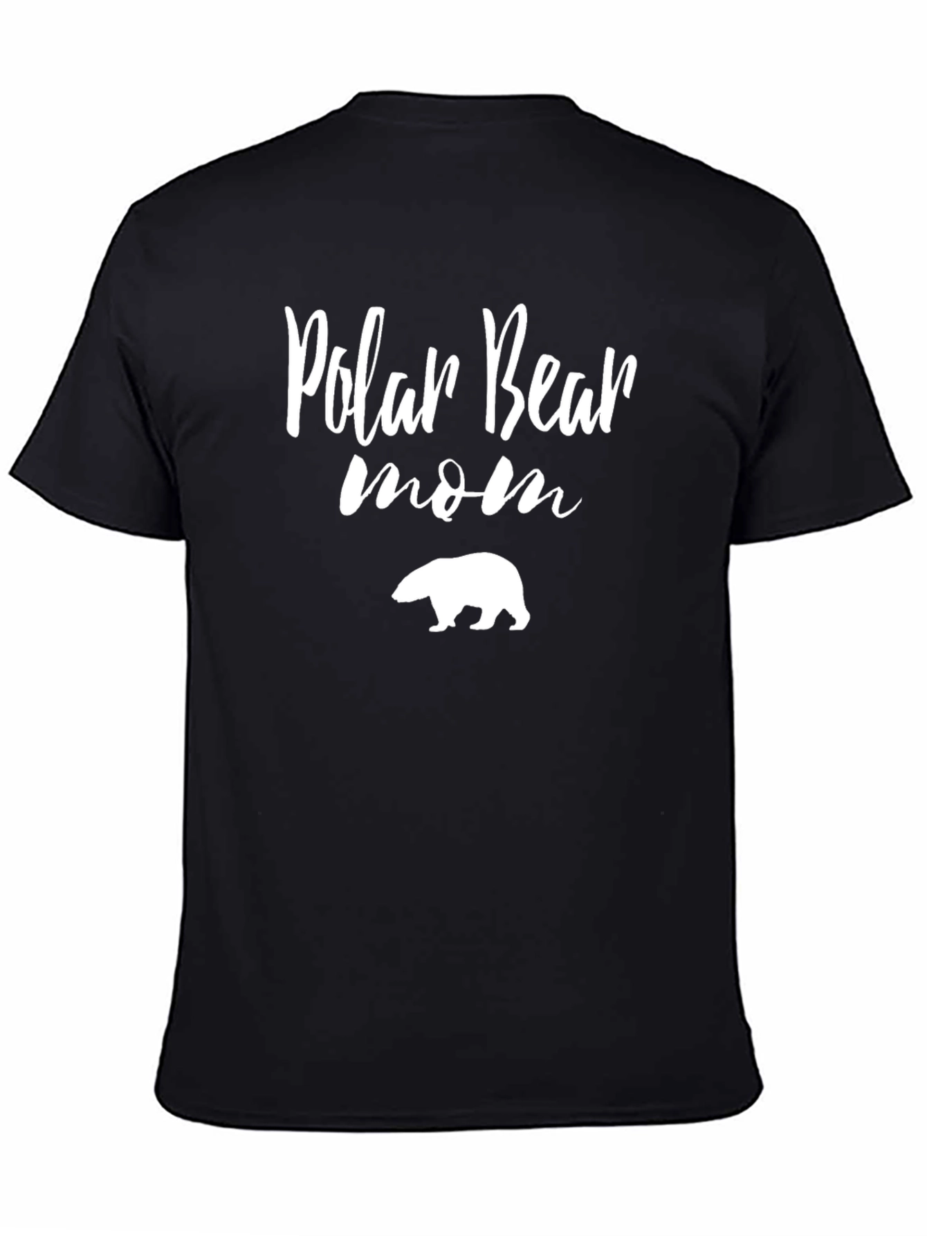 Black Polar Bear Mom T-Shirt - Cute Animal Lover Tee view 4
