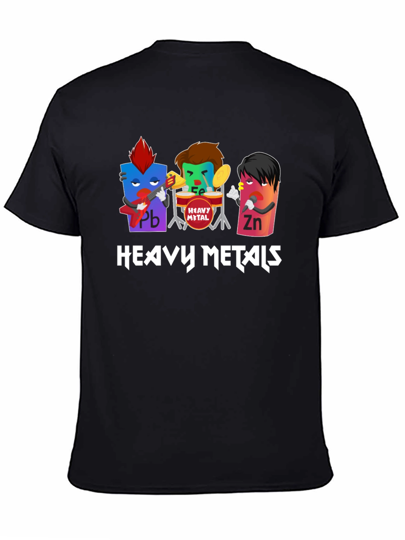 Black Heavy Metals Band T-Shirt view 4