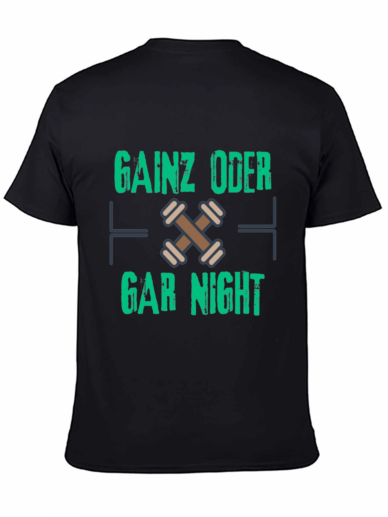 Black Gainz Oder Gar Nicht Black T-Shirt view 4
