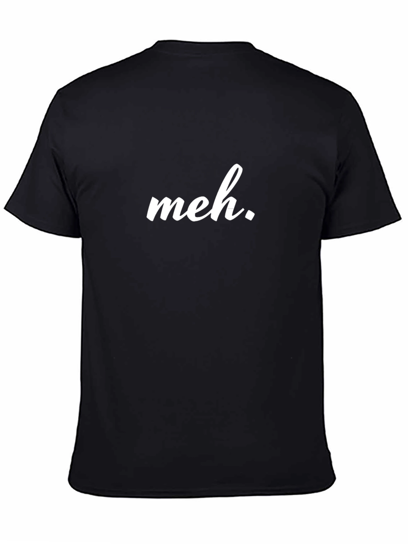 Black Meh. Black Graphic Tee - Casual Comfort view 4