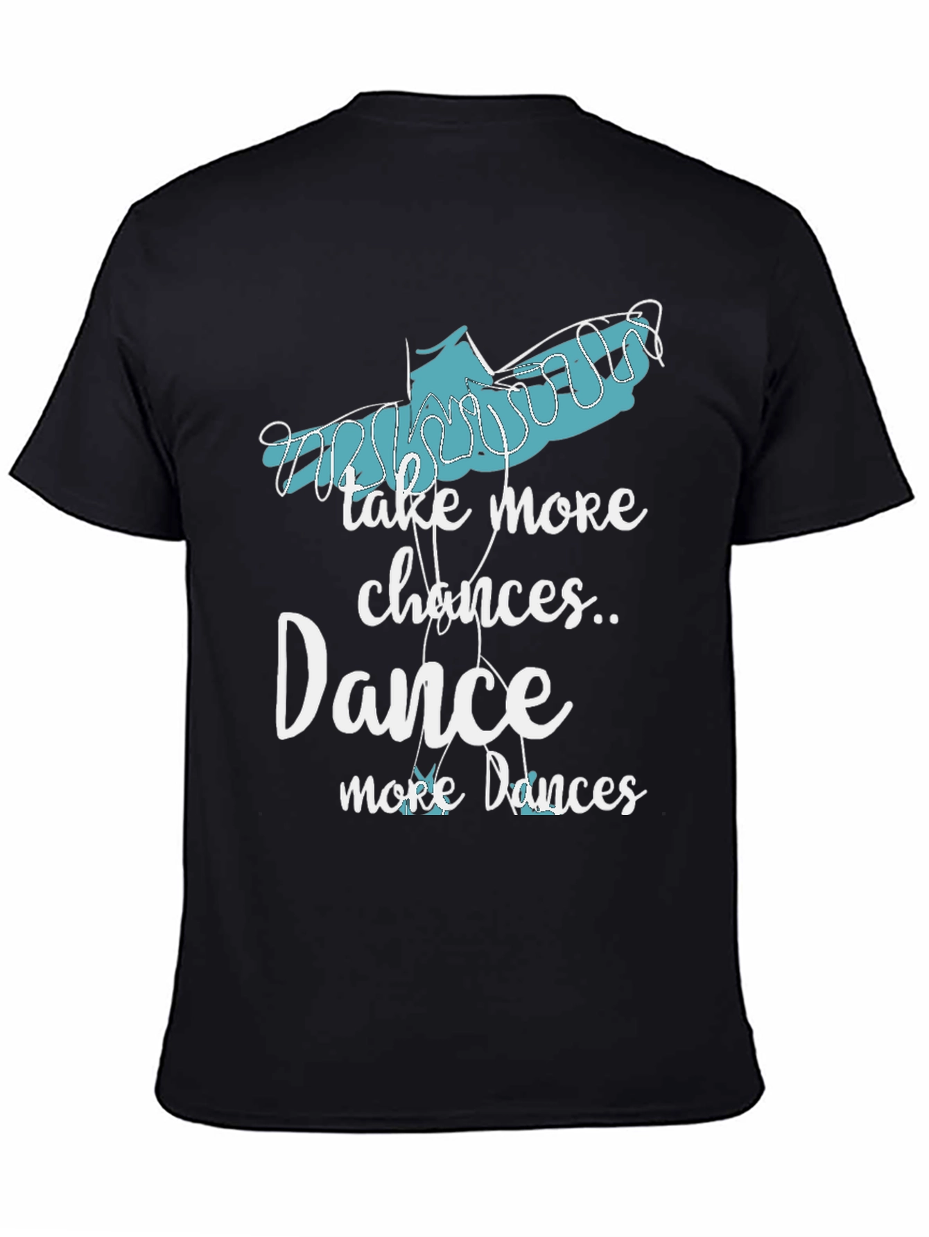 Black Take More Chances Dance Graphic Tee view 4