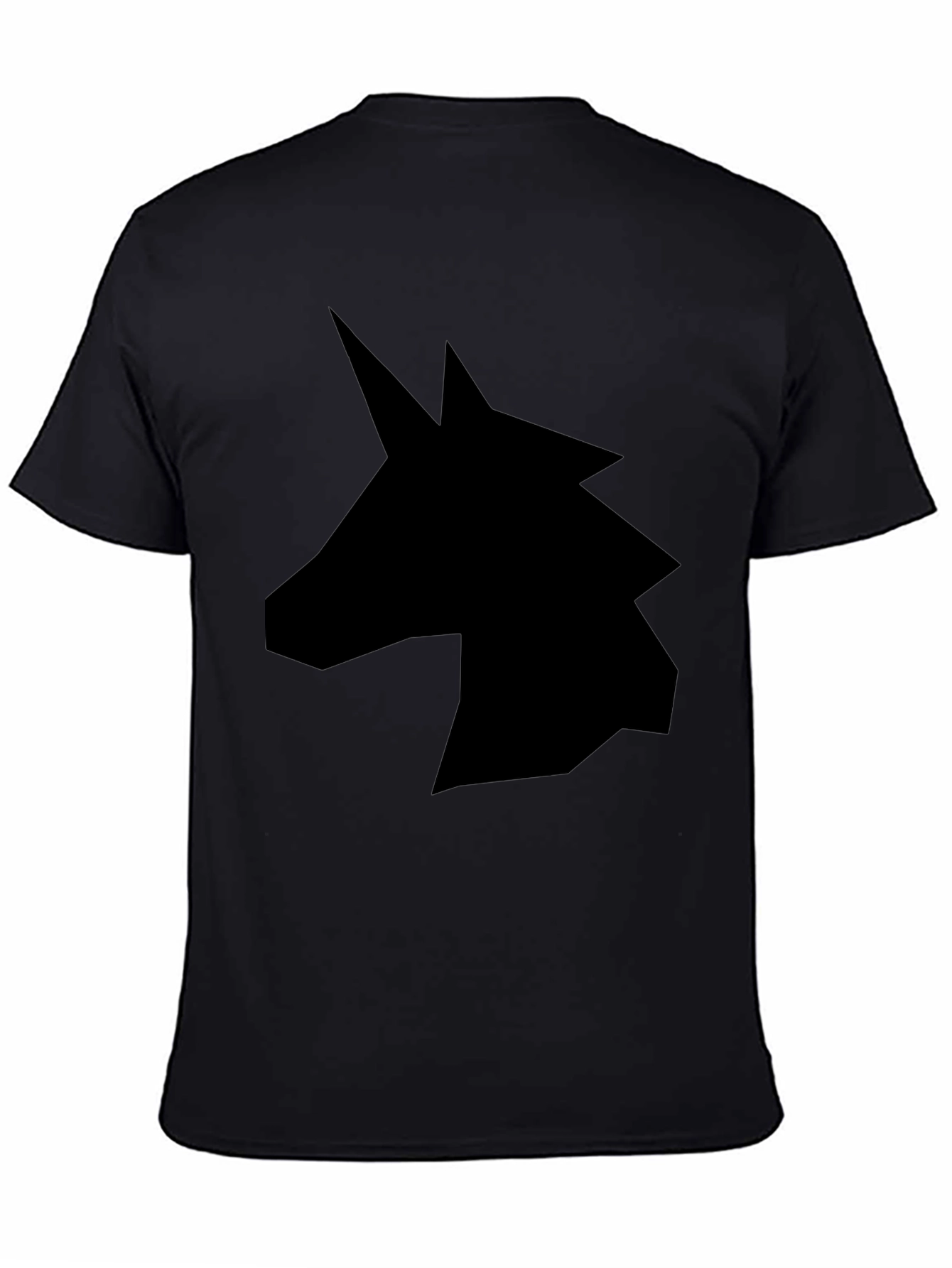 Black Unicorn Silhouette Graphic Tee - Black view 4