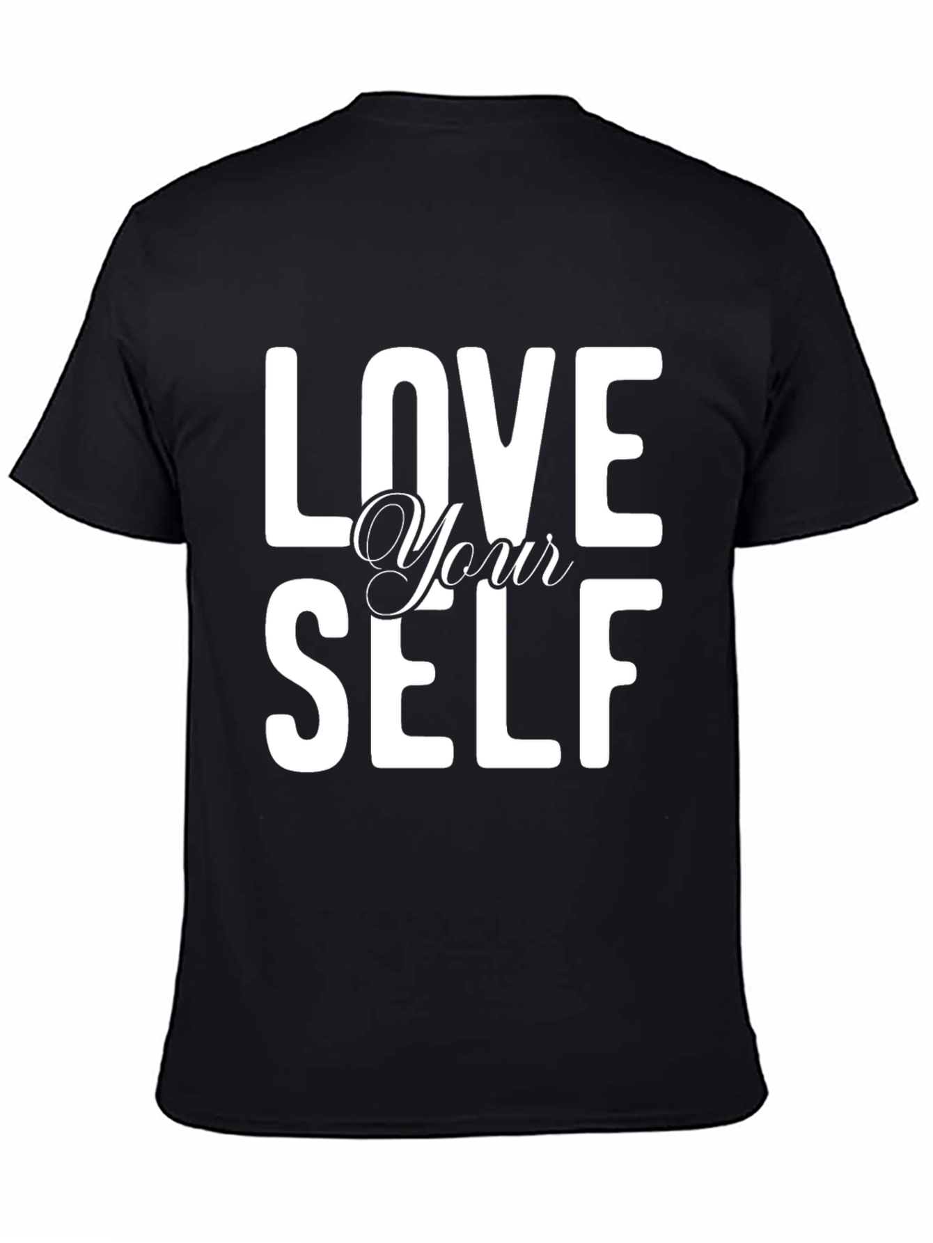 Black Love Yourself Graphic Tee - Black view 4