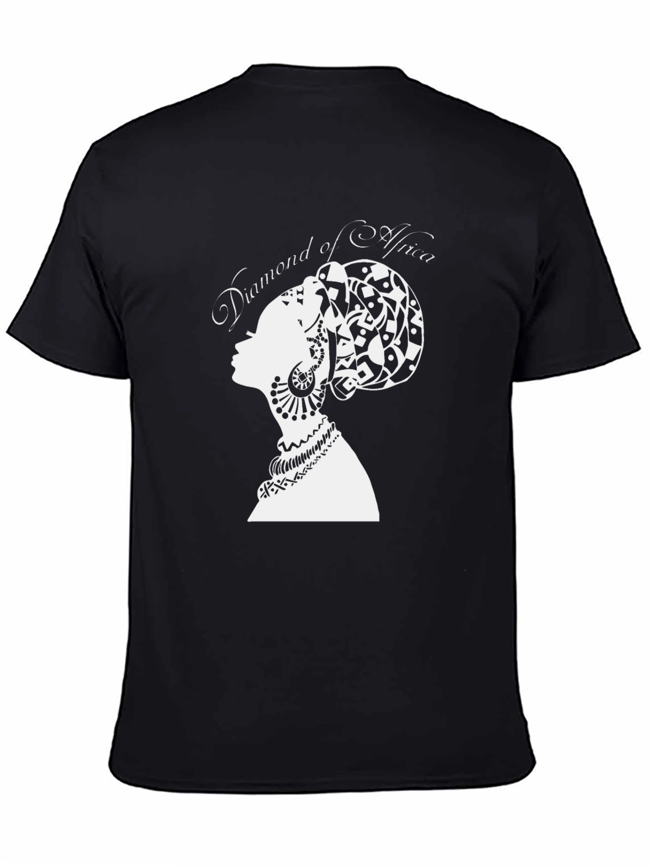 Black Diamond of Africa T-Shirt - Black Graphic Tee view 4