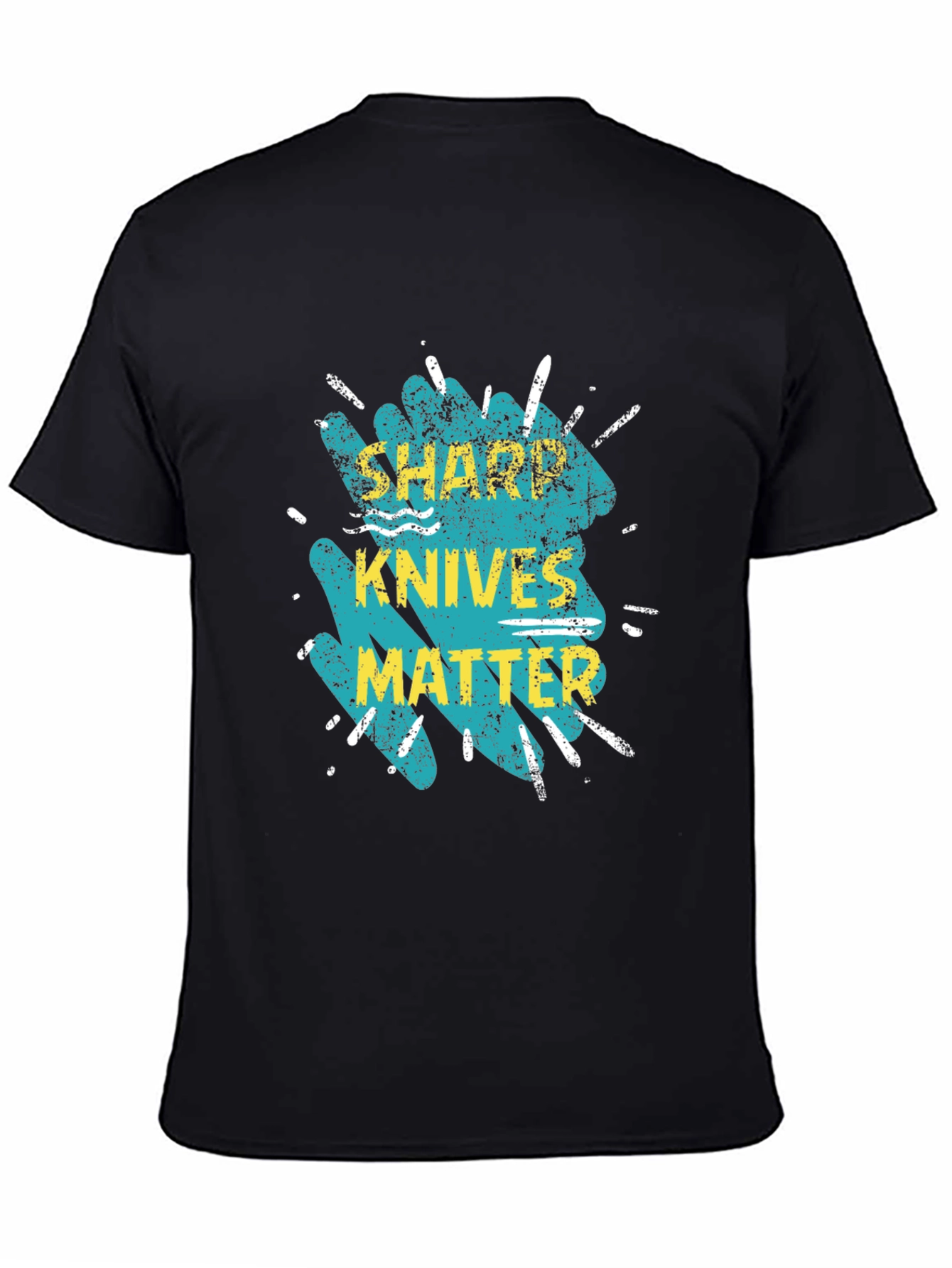 Black Sharp Knives Matter T-Shirt view 4