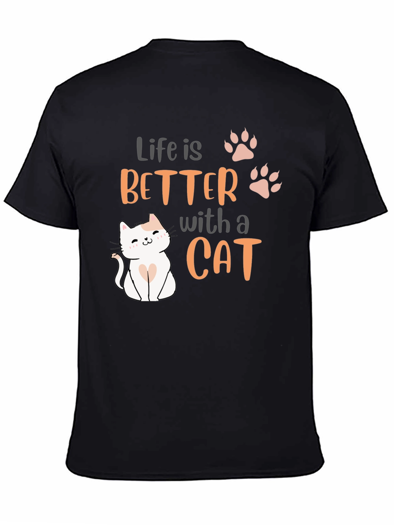 Black Life is Better with a Cat T-Shirt view 4