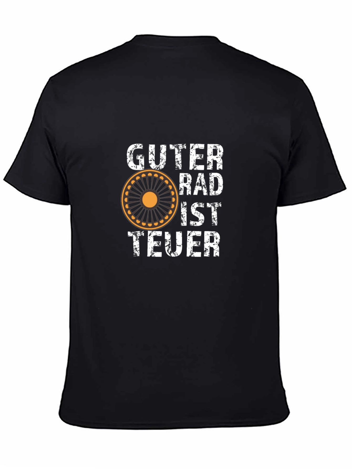 Black Guter Rad Ist Teuer Black T-Shirt - Cyclist Humor view 4