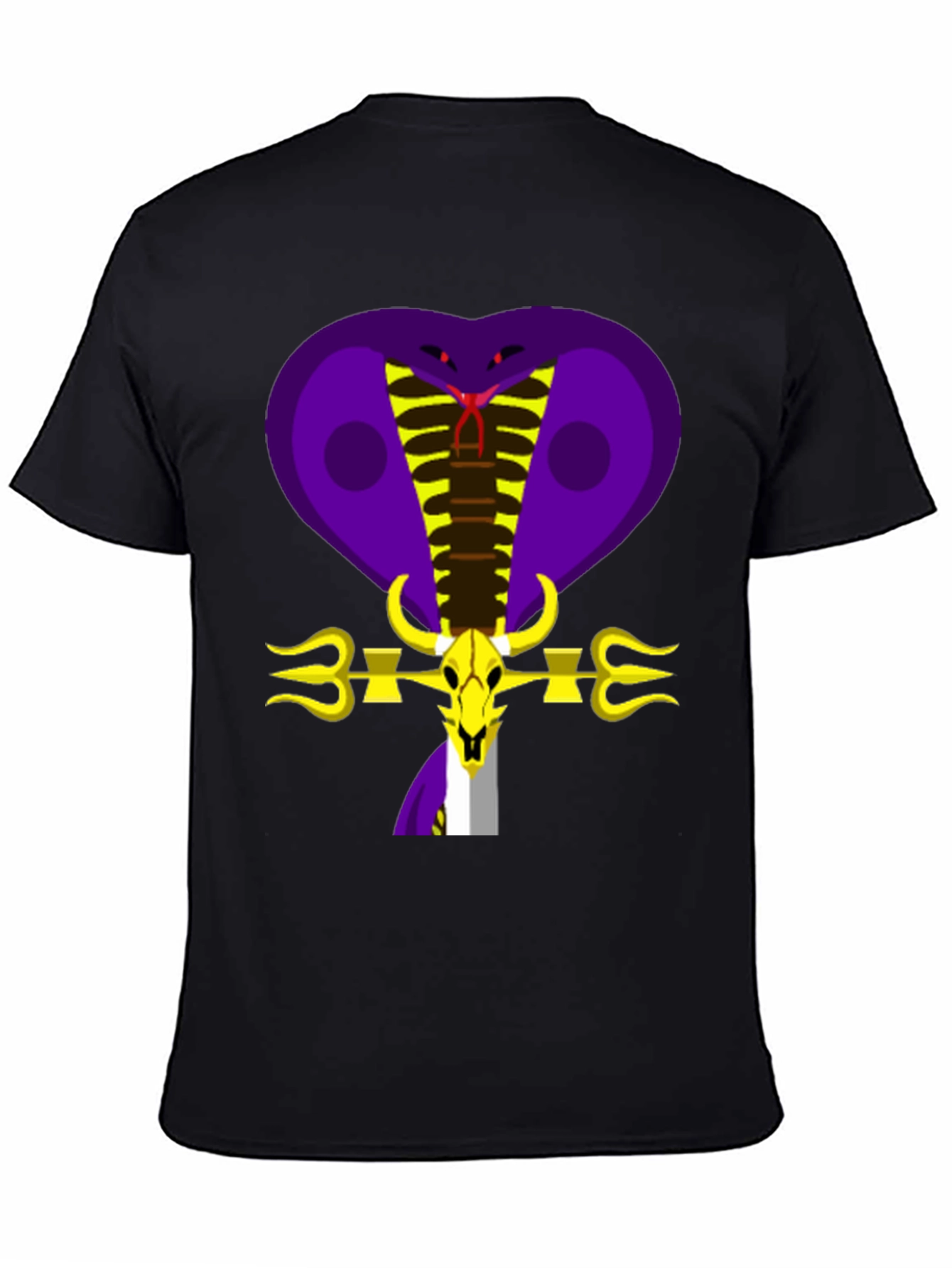 Black Cobra Skull Graphic Tee - Bold Design view 4