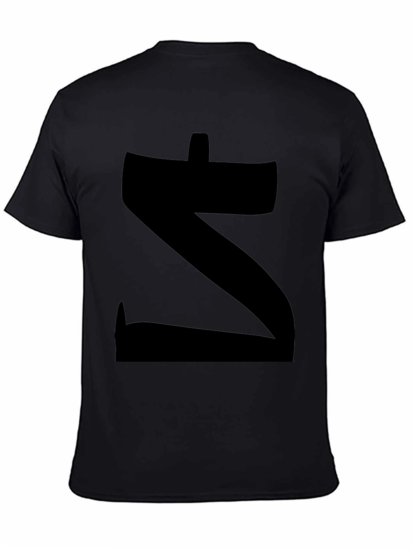 Black Bold 'Z' Graphic Black T-Shirt view 4