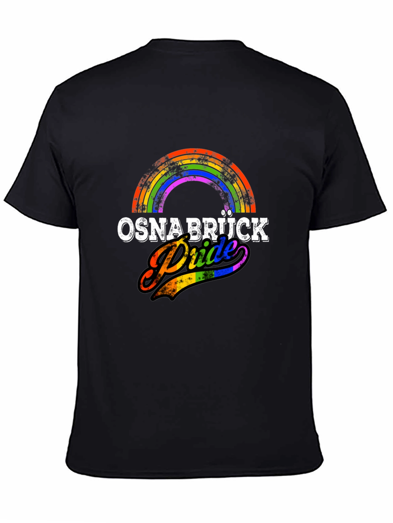 Black Osnabrück Pride Rainbow T-Shirt - Black Cotton Blend view 4