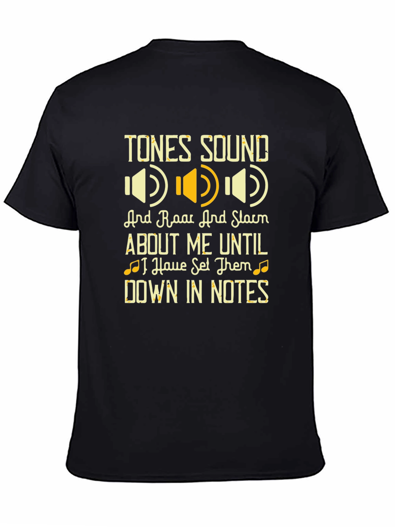 Black Tones Sound Graphic T-Shirt view 4