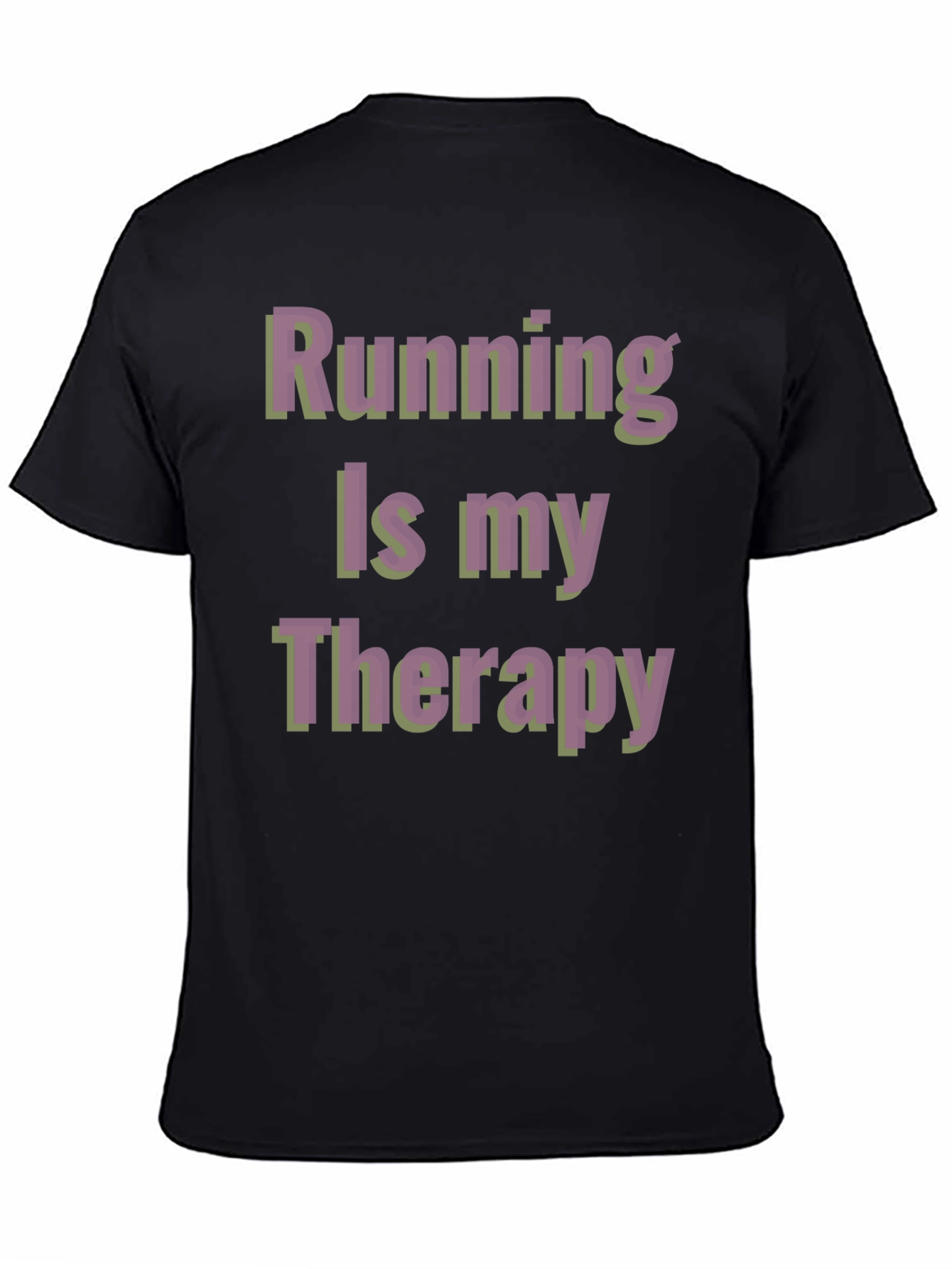 Black Running Is My Therapy Graphic Tee view 4
