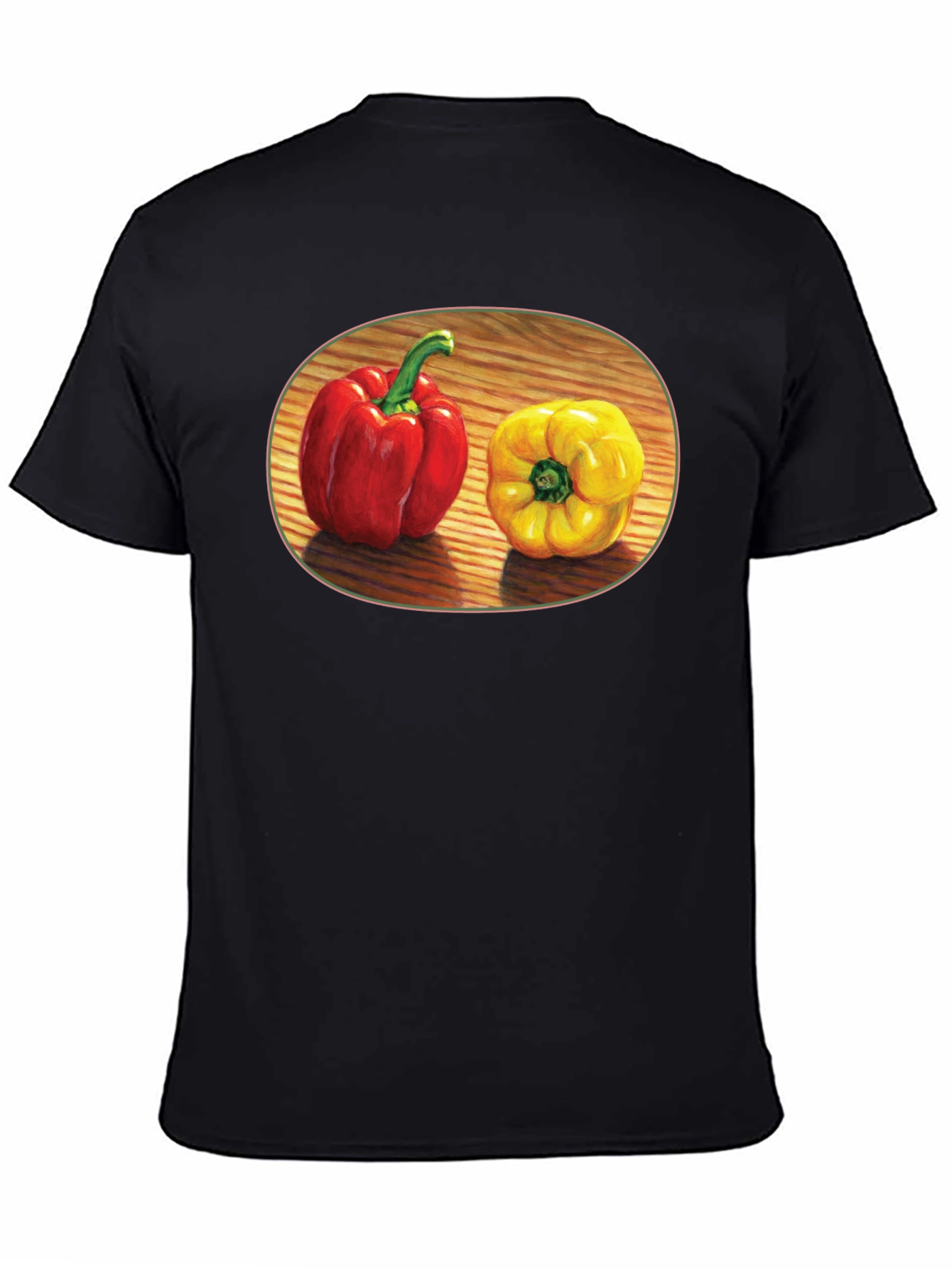 Black Red & Yellow Pepper Graphic Tee view 4