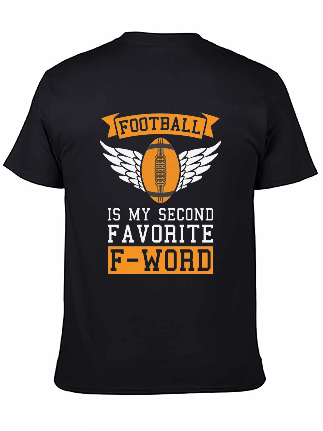 Black Football My Second Favorite F-Word T-Shirt view 4