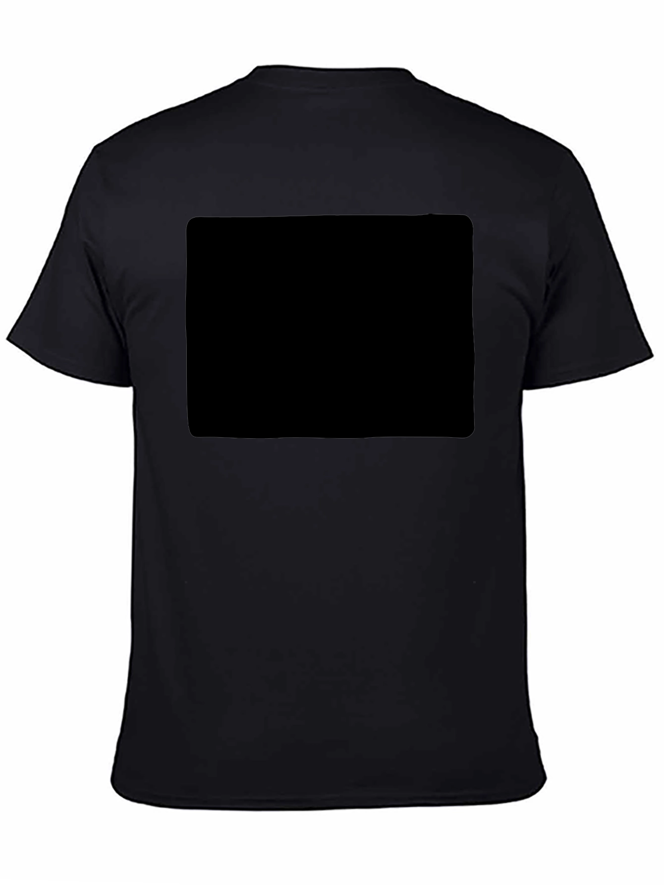 Black Men's Solid Black Casual T-Shirt view 4