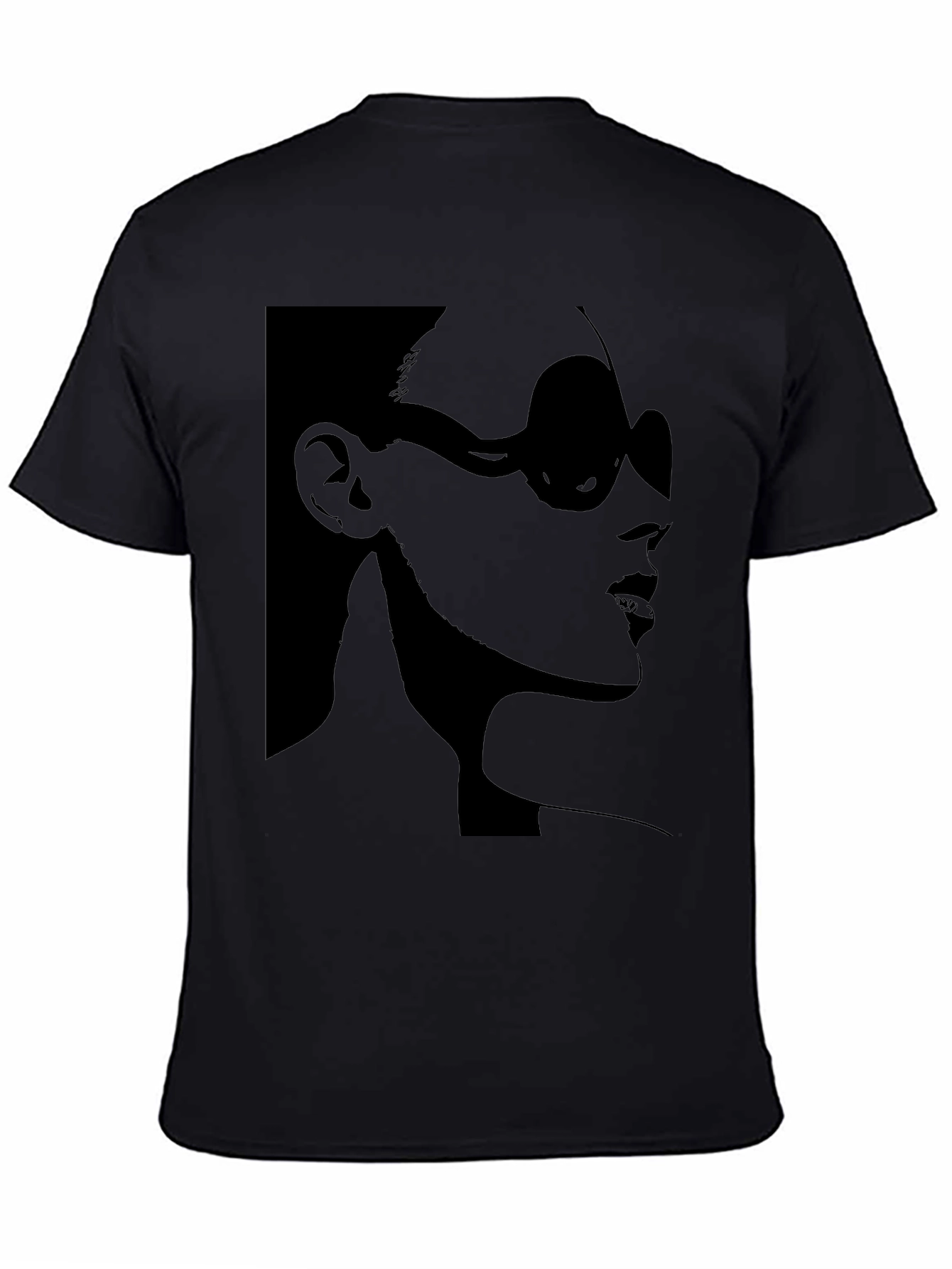 Black Stylish Silhouette Graphic T-Shirt view 4