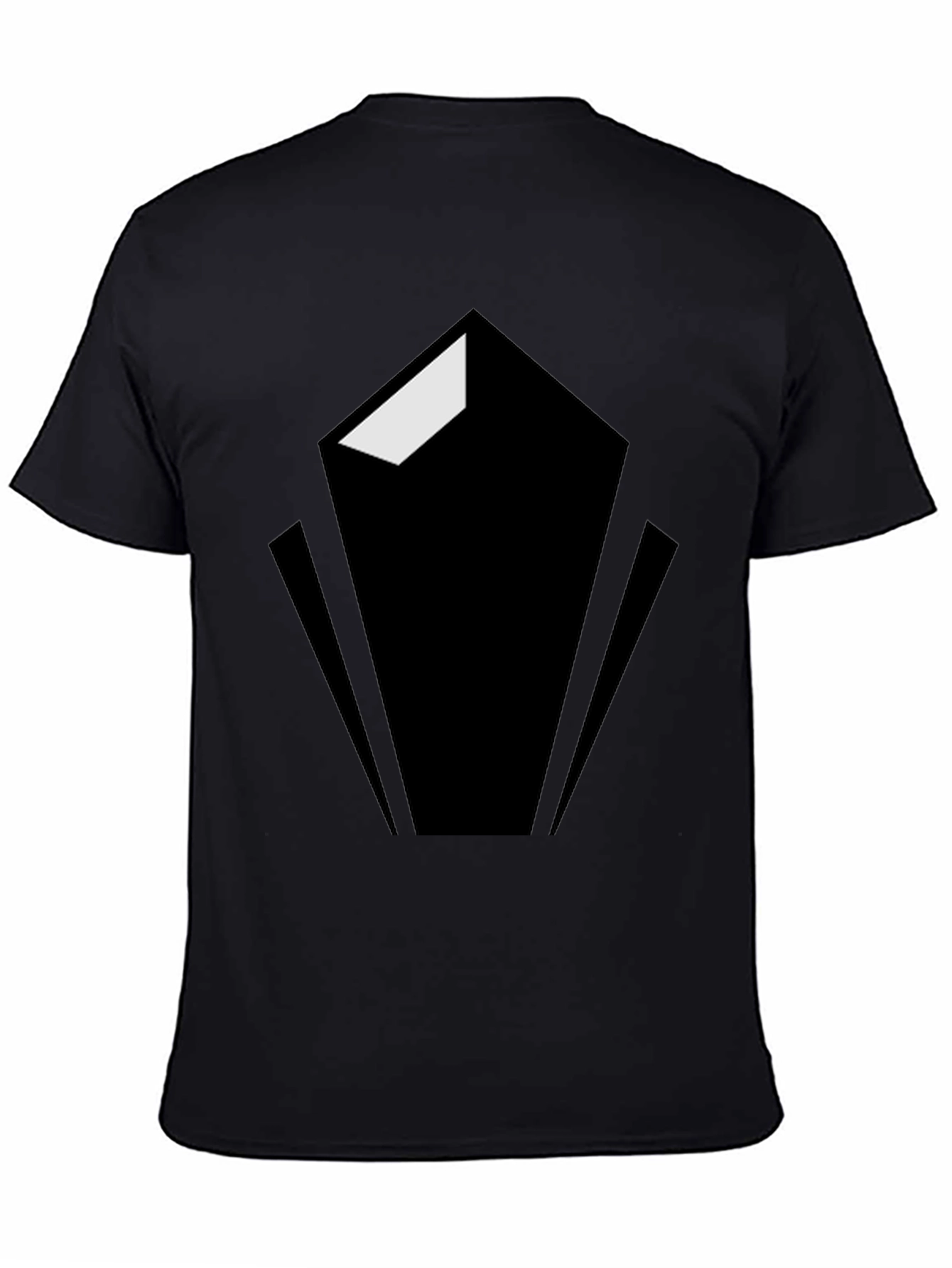 Black Geometric Graphic Tee - Modern Black Shirt view 4