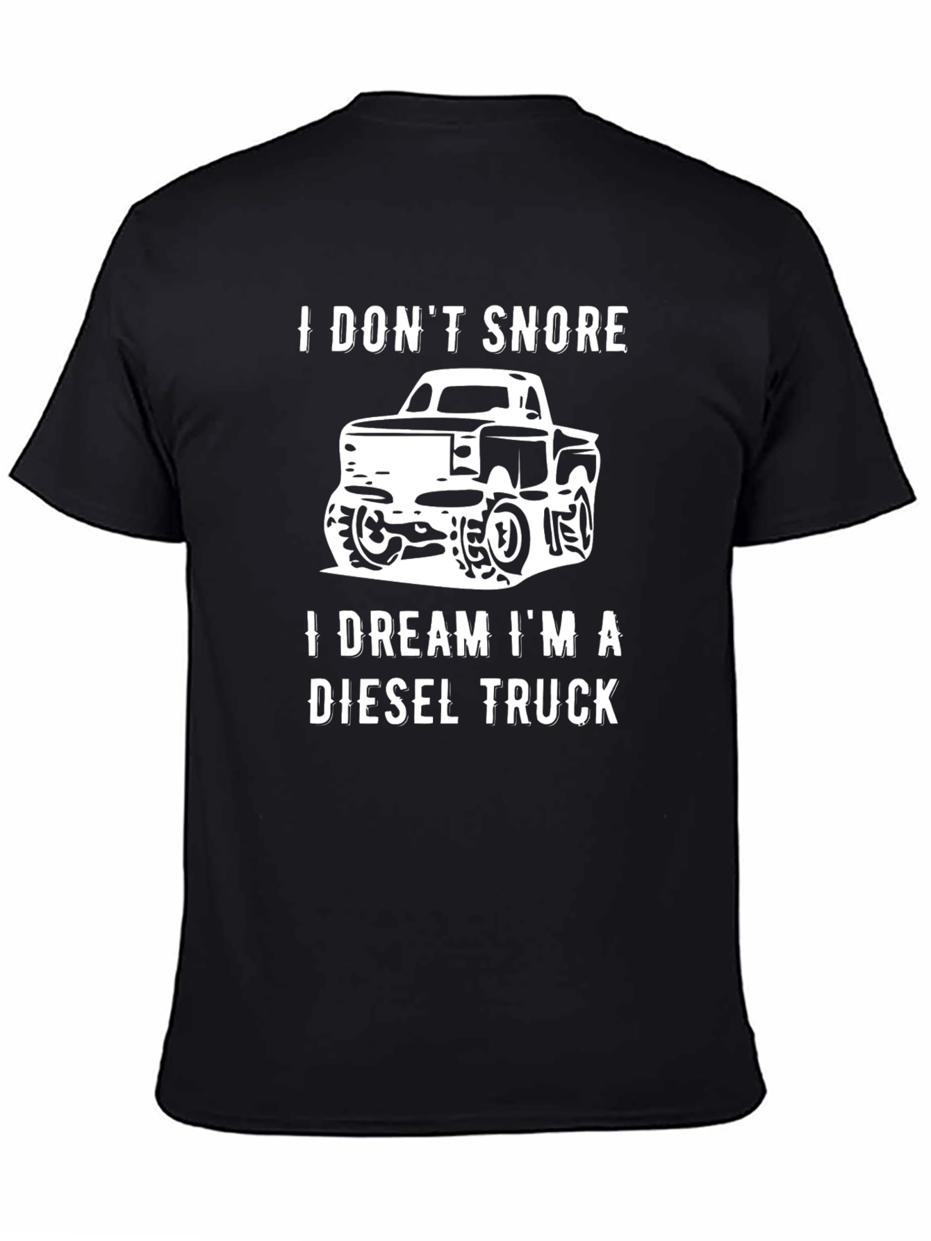 Black Diesel Truck Dream T-Shirt - Black Cotton Tee view 4