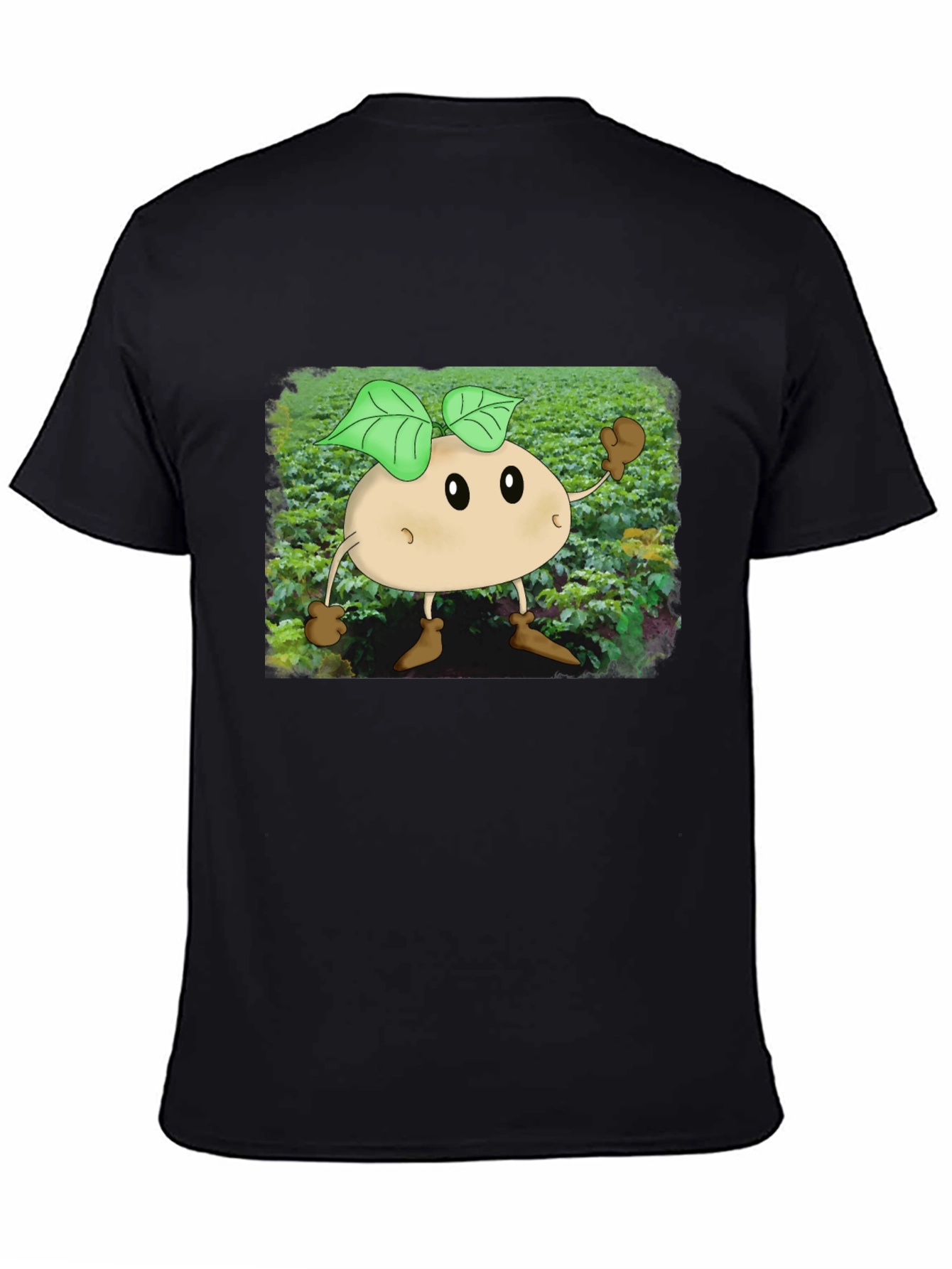 Black Cartoon Spud T-Shirt view 4