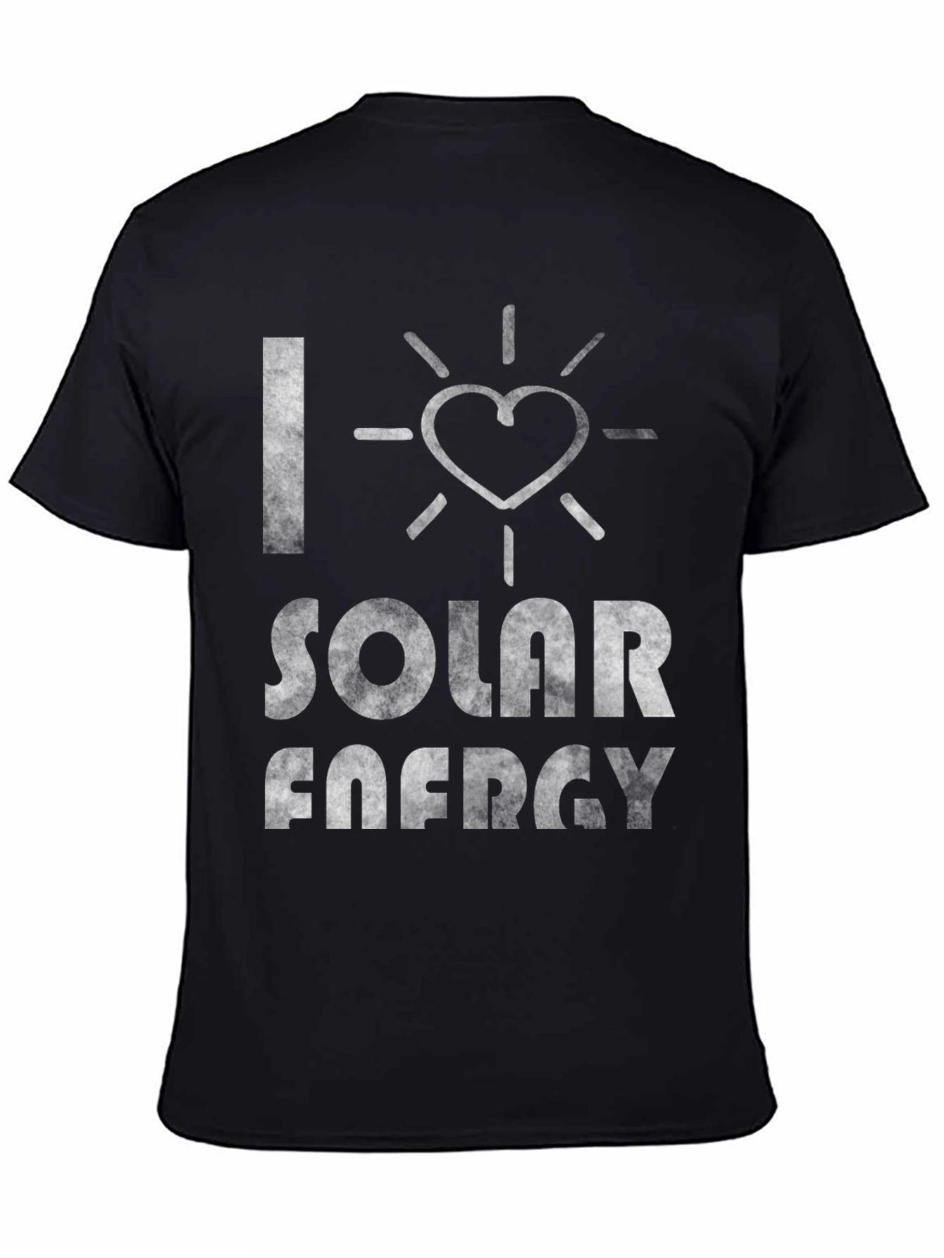 Black I Love Solar Energy T-Shirt - Eco-Friendly Fashion view 4