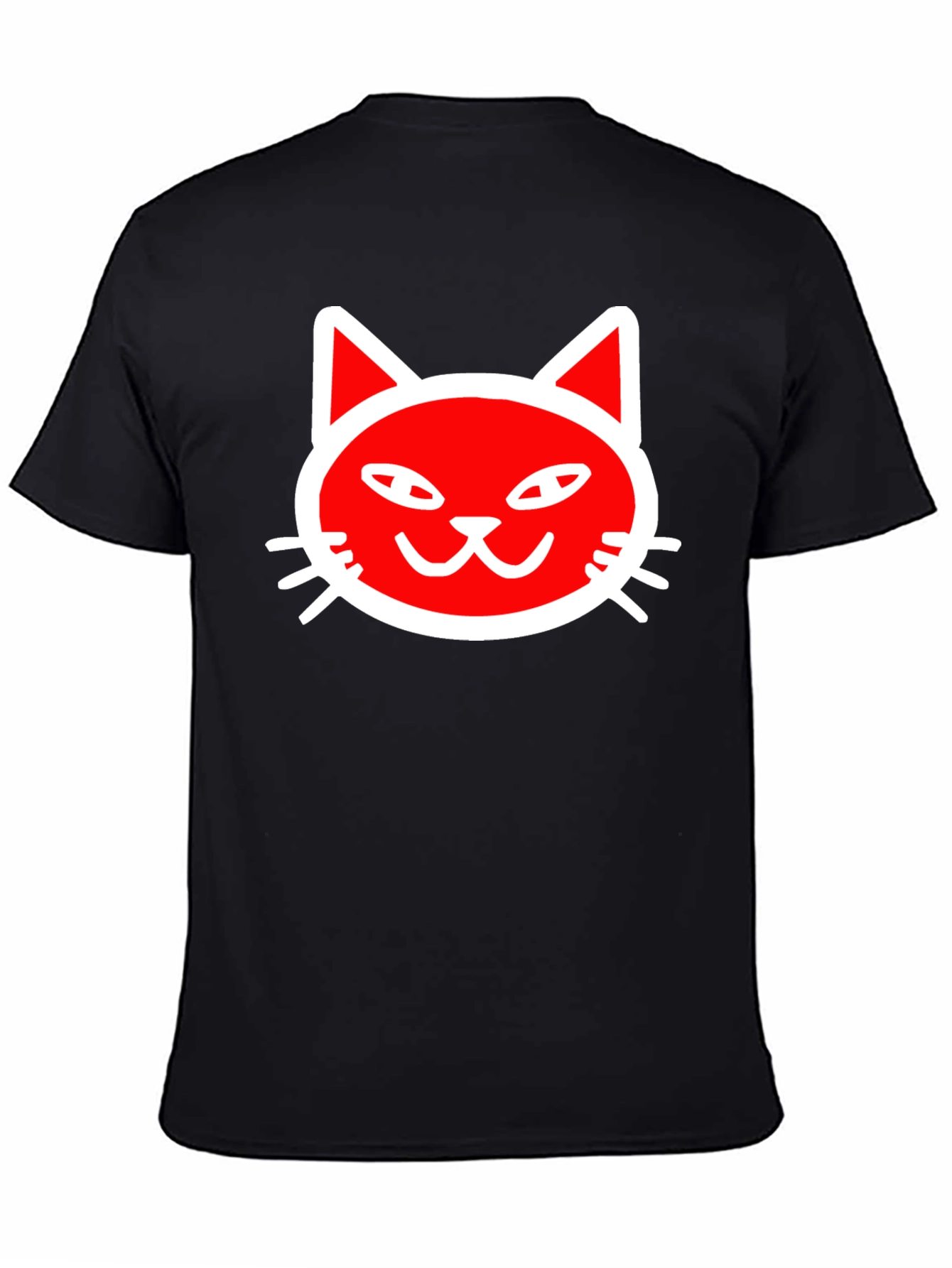 Black Cool Cat Graphic T-Shirt - Black Cotton Tee view 4