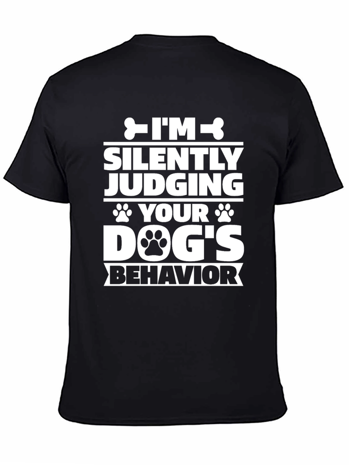 Black Dog Behavior Judge Novelty T-Shirt view 4