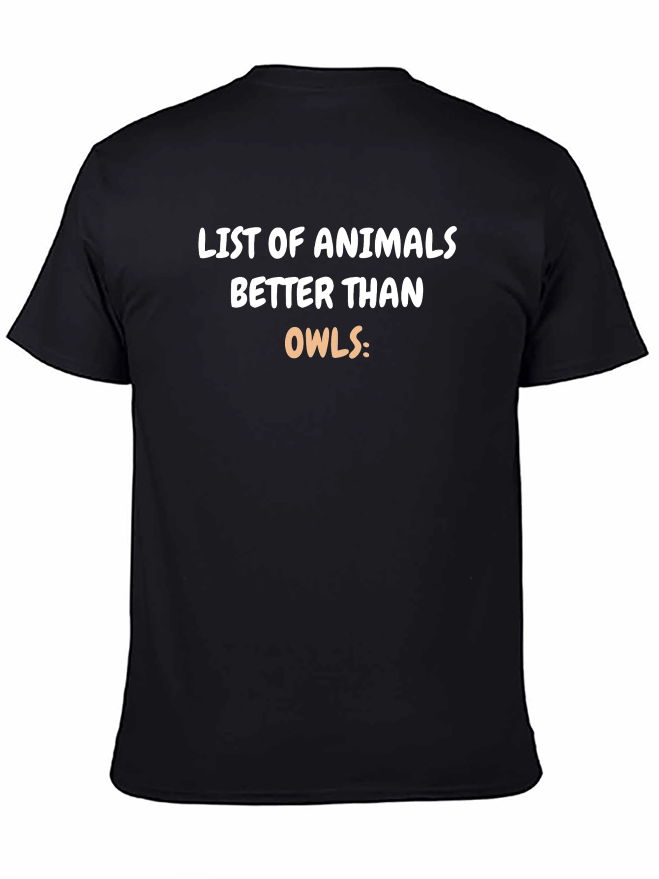 Black Funny Animal Lover T-Shirt - Owls view 4