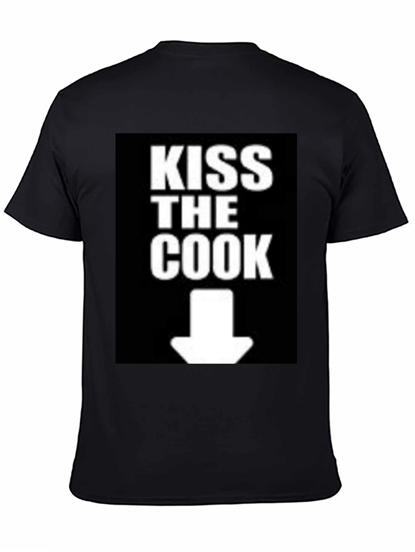 Black Kiss The Cook Novelty Graphic T-Shirt view 4