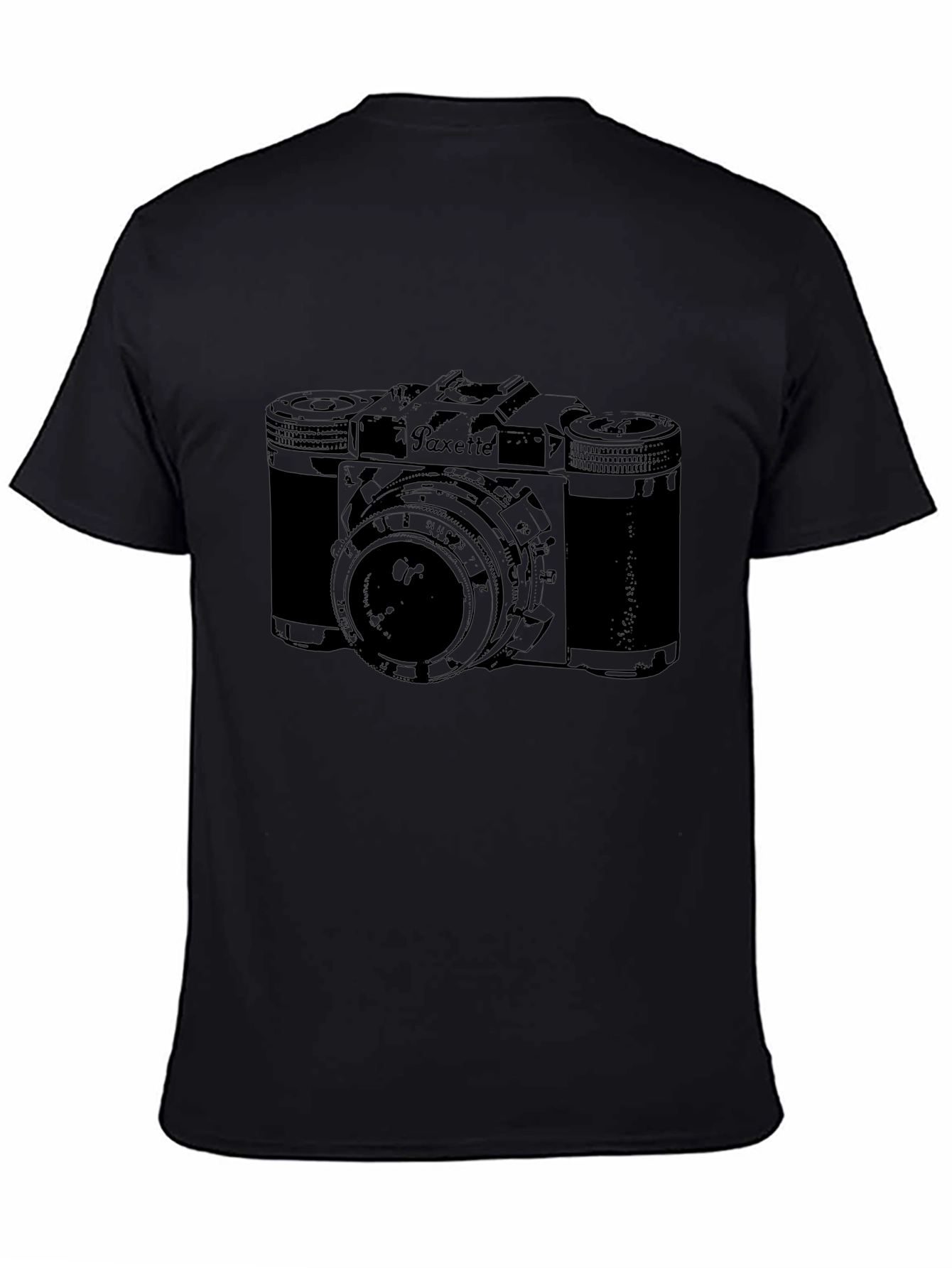 Black Vintage Camera Graphic Tee - Classic Style view 4