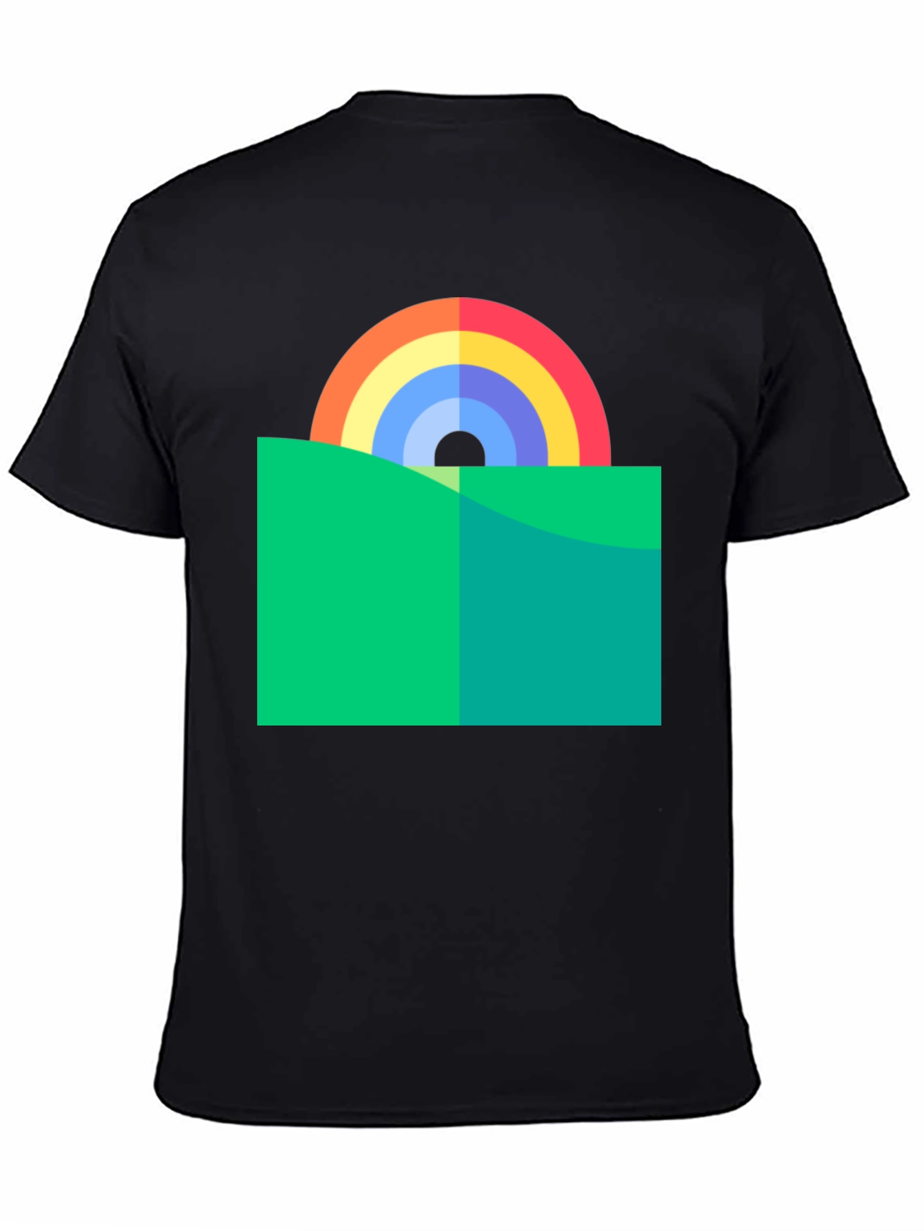 Black Rainbow Horizon Graphic Tee view 4