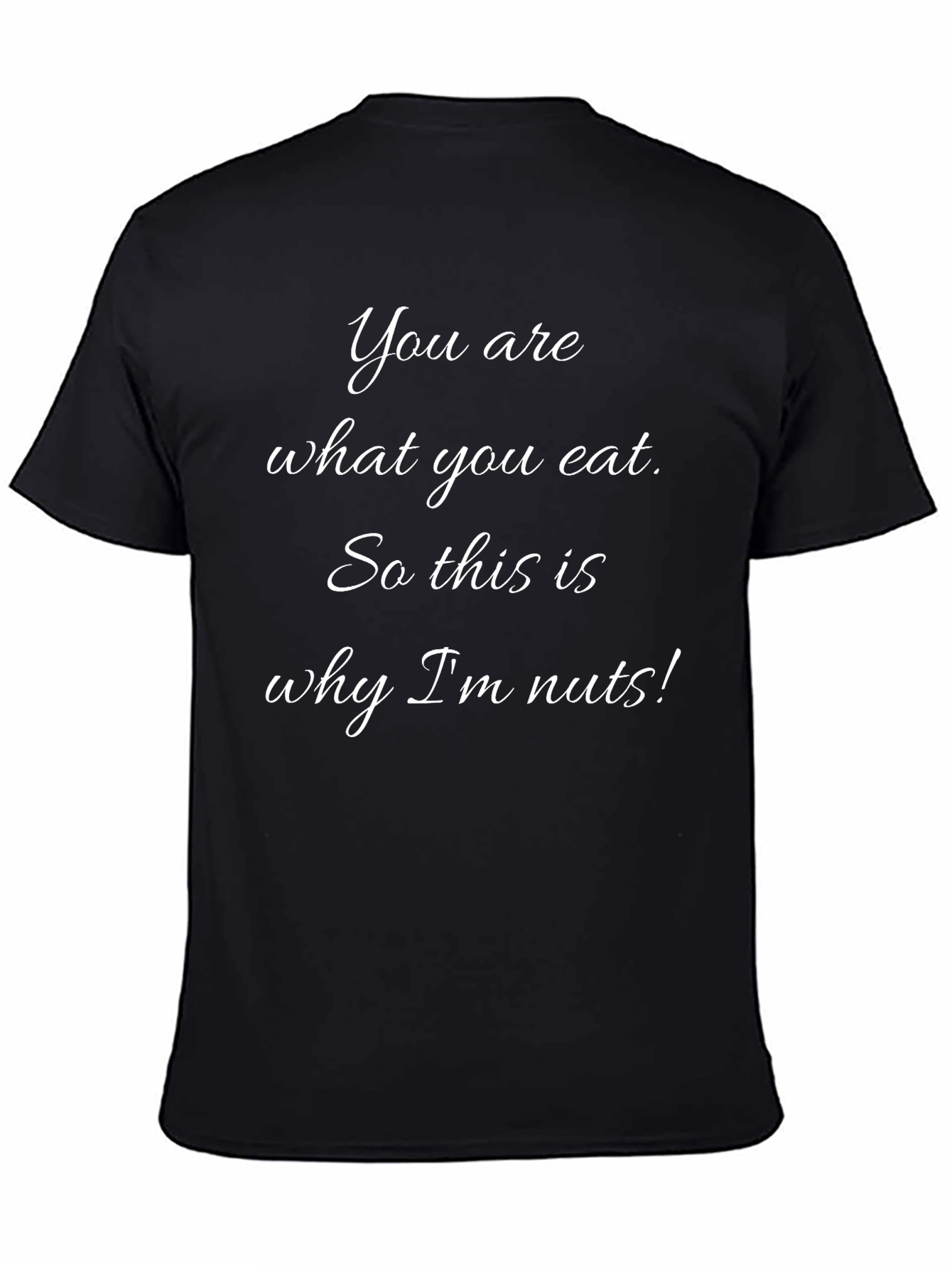 Black Funny "You are what you eat" Graphic T-Shirt view 4