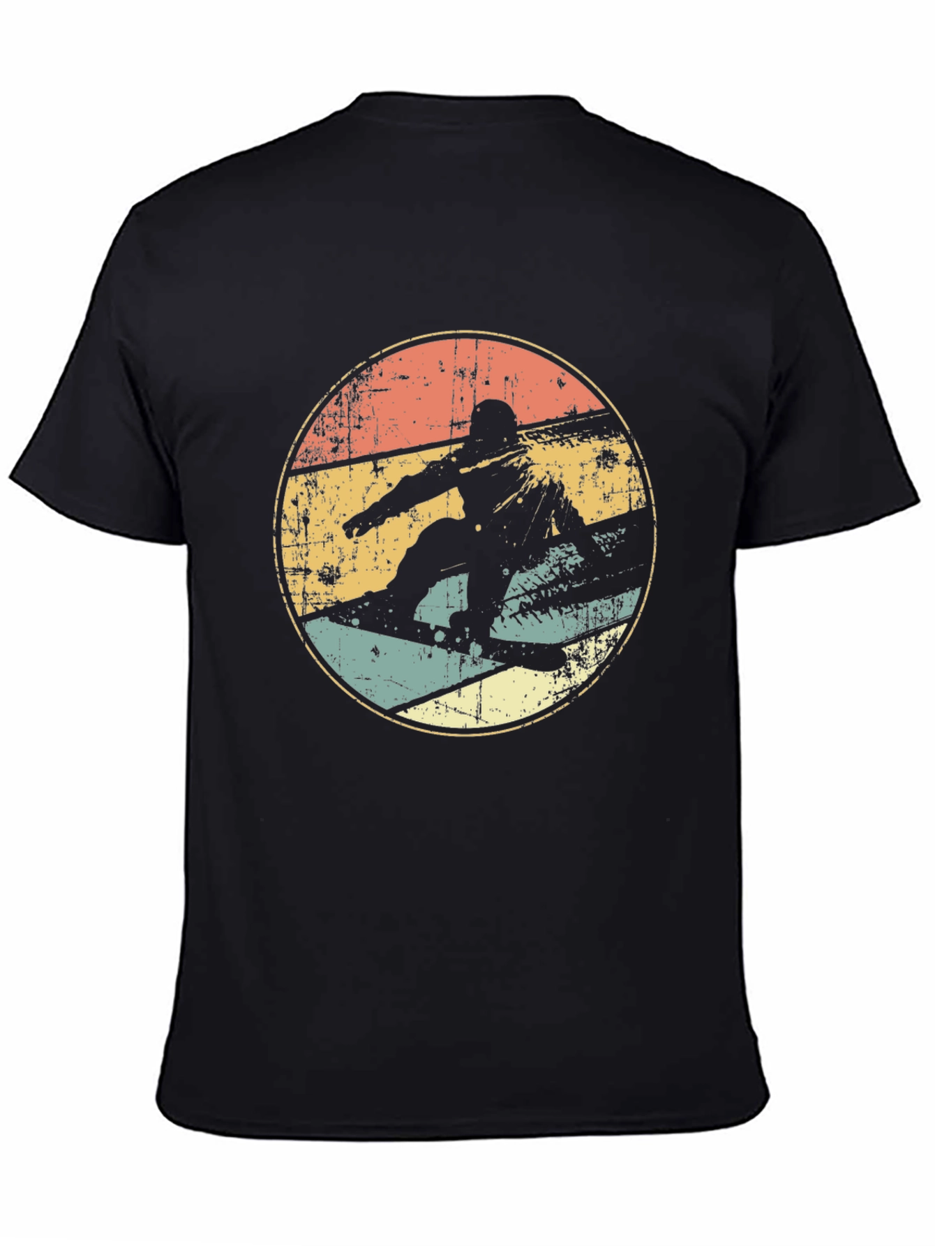 Black Retro Snowboarder T-Shirt Vintage Style Graphic Tee view 4