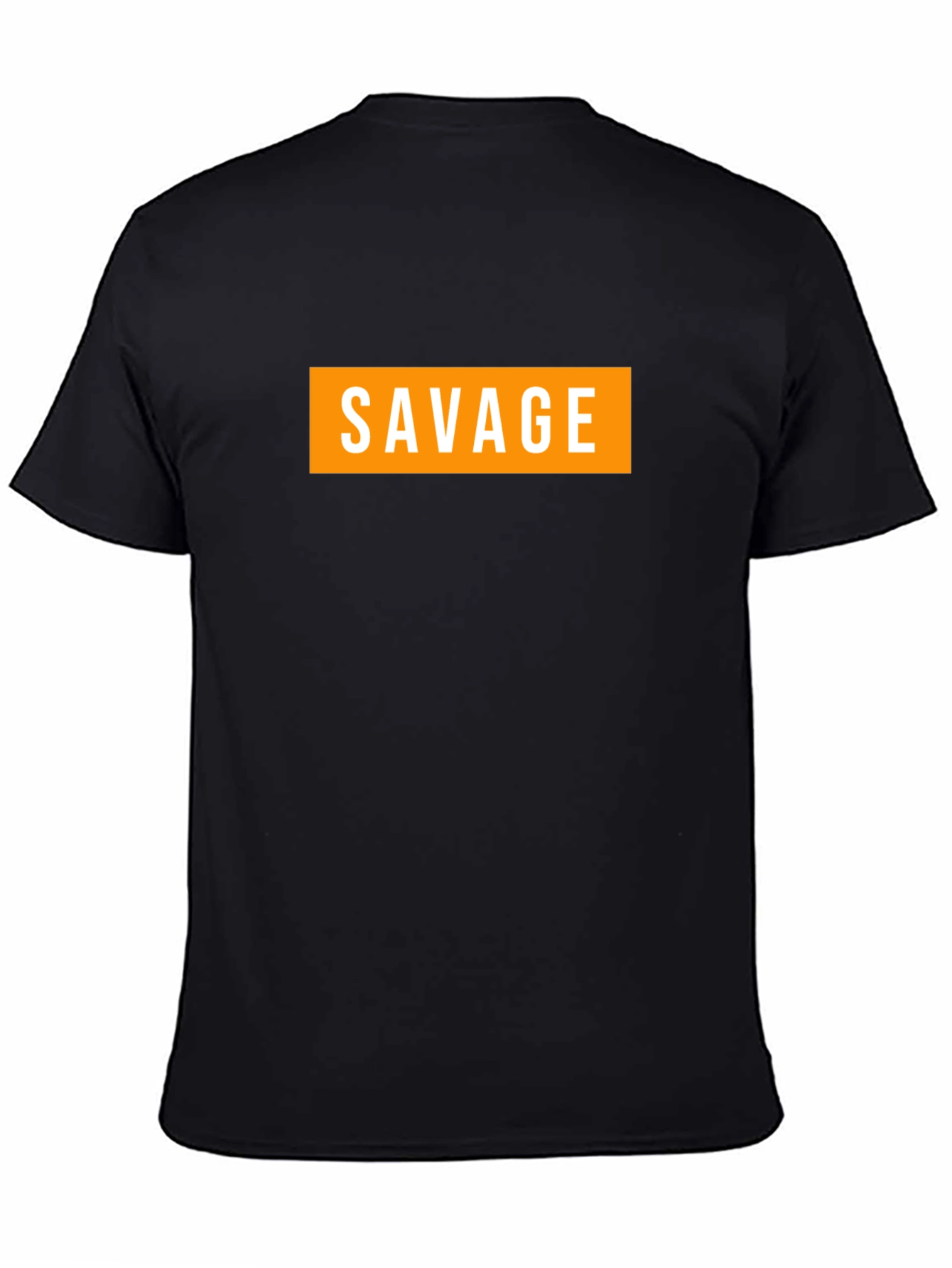 Black Men's Savage Graphic Tee - Bold Streetwear Style view 4