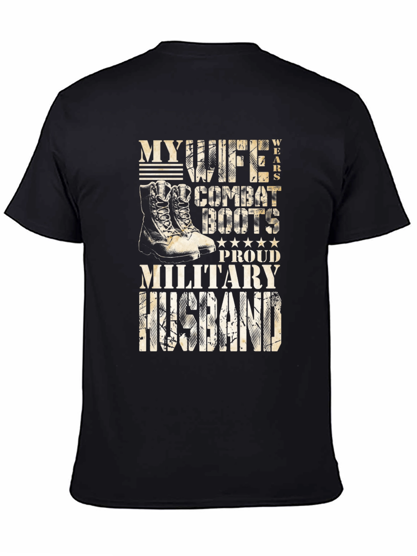 Military Husband Combat Boots T-Shirt - 4
