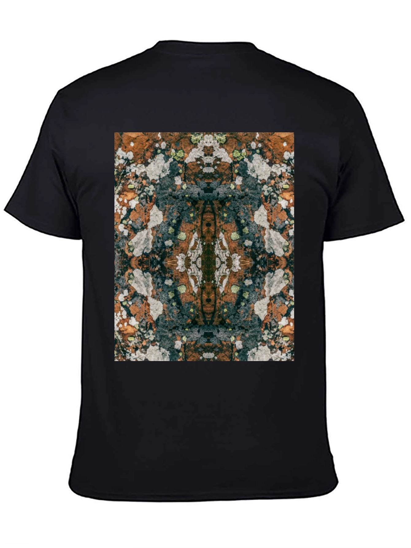 Black Abstract Graphic Print T-Shirt view 4