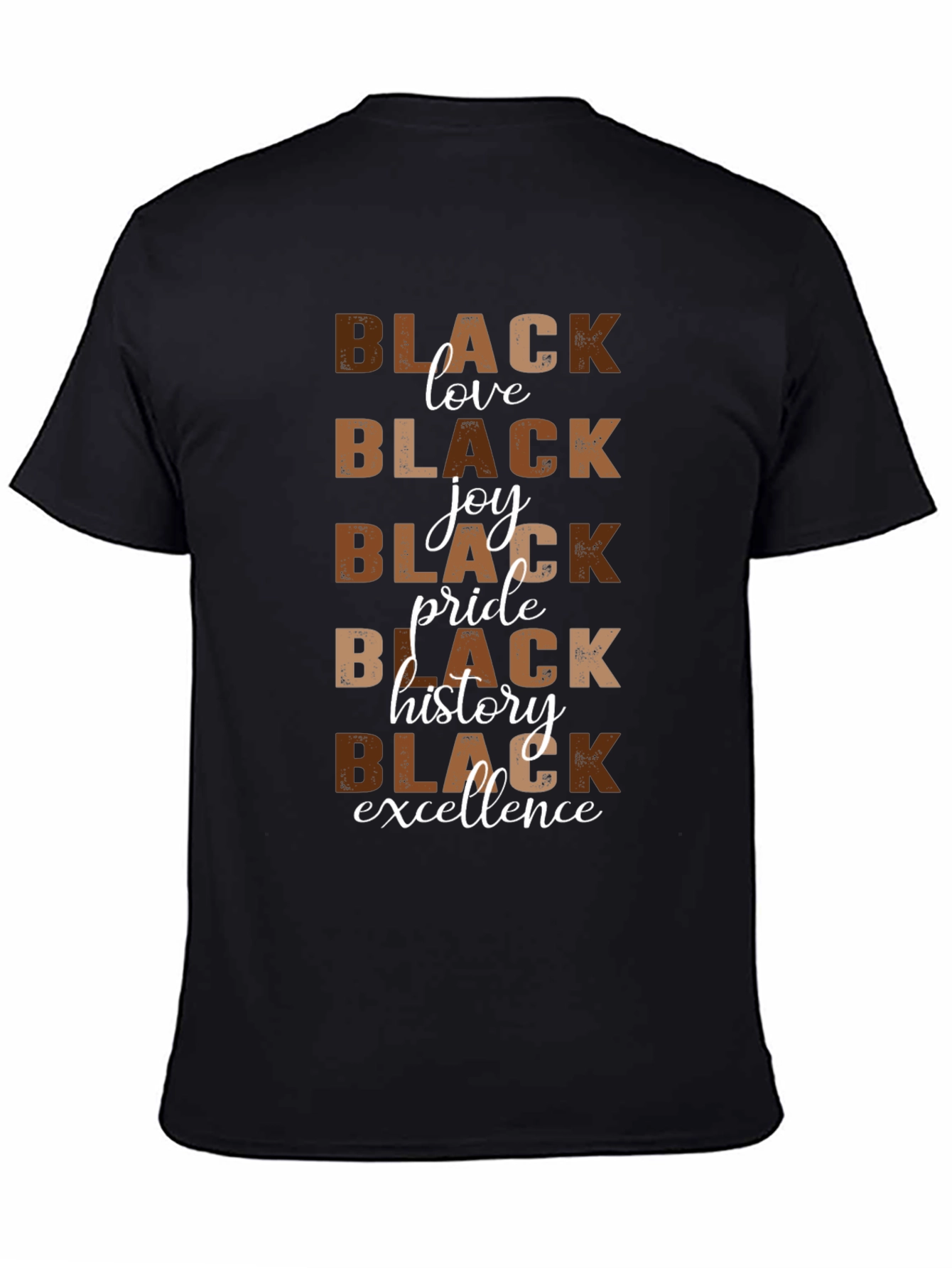 Black Black History Pride Excellence T-Shirt view 4