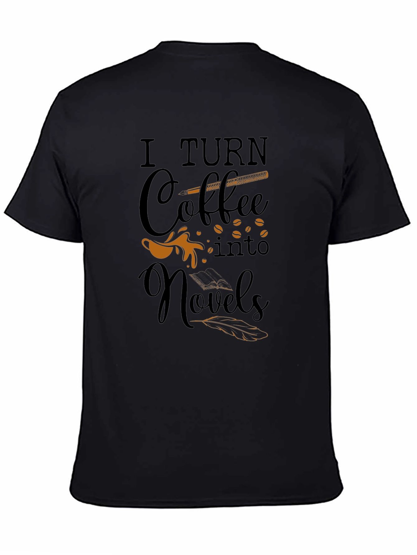 Black Coffee Novel T-Shirt, Writer Tee, Book Lover Gift view 4