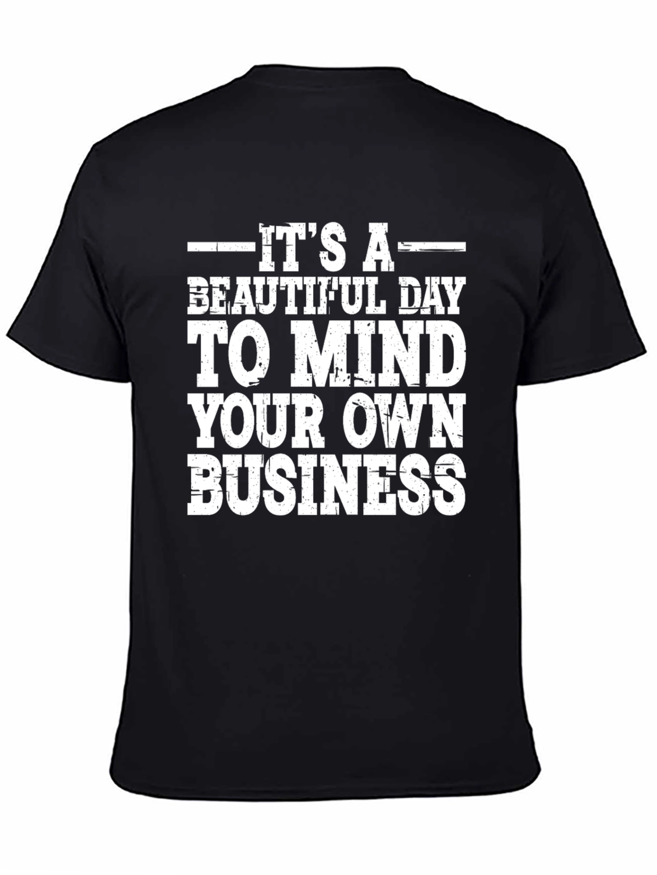 Black Mind Your Own Business Graphic T-Shirt view 4