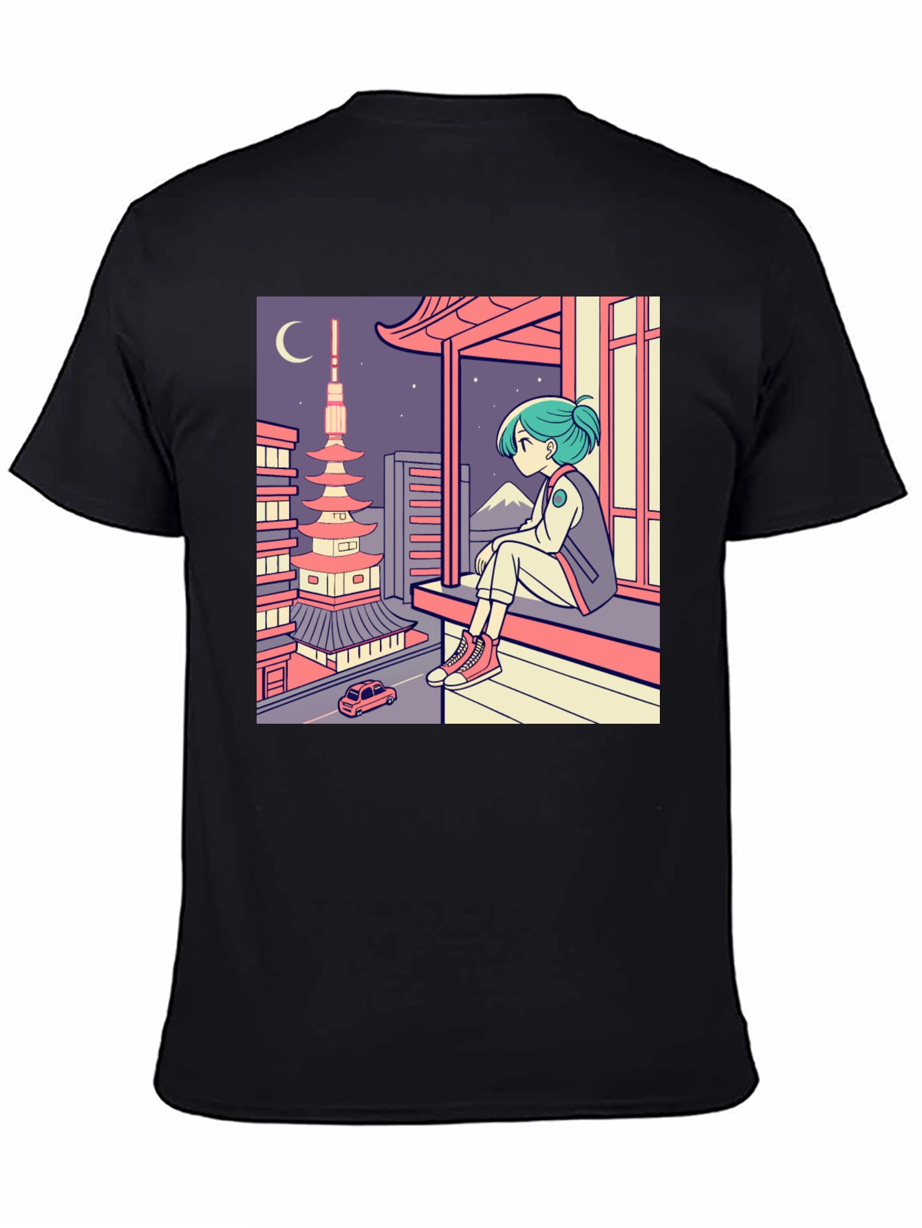 Anime Girl Japan Landscape T-Shirt - 4