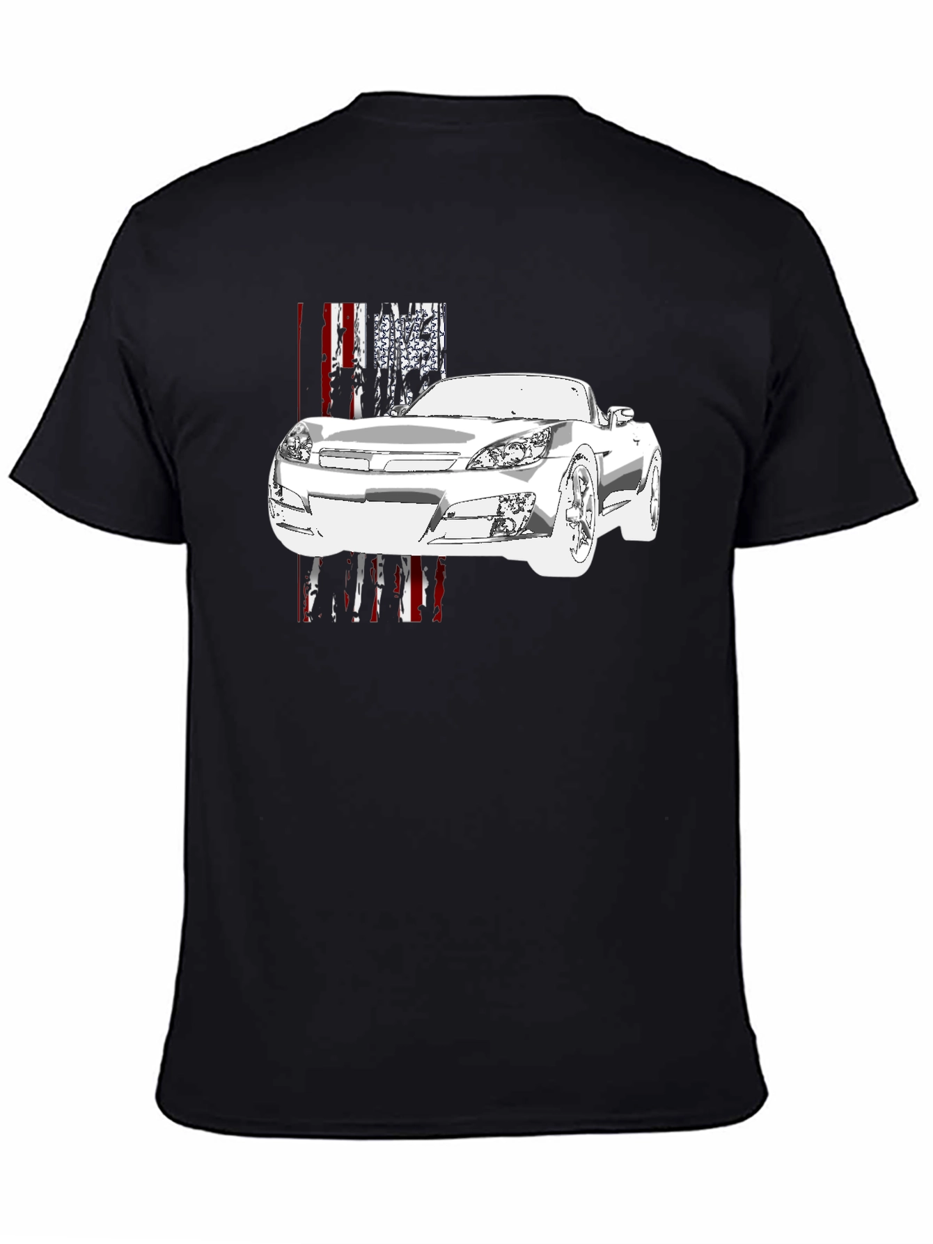 Black Car Graphic Black T-Shirt view 4